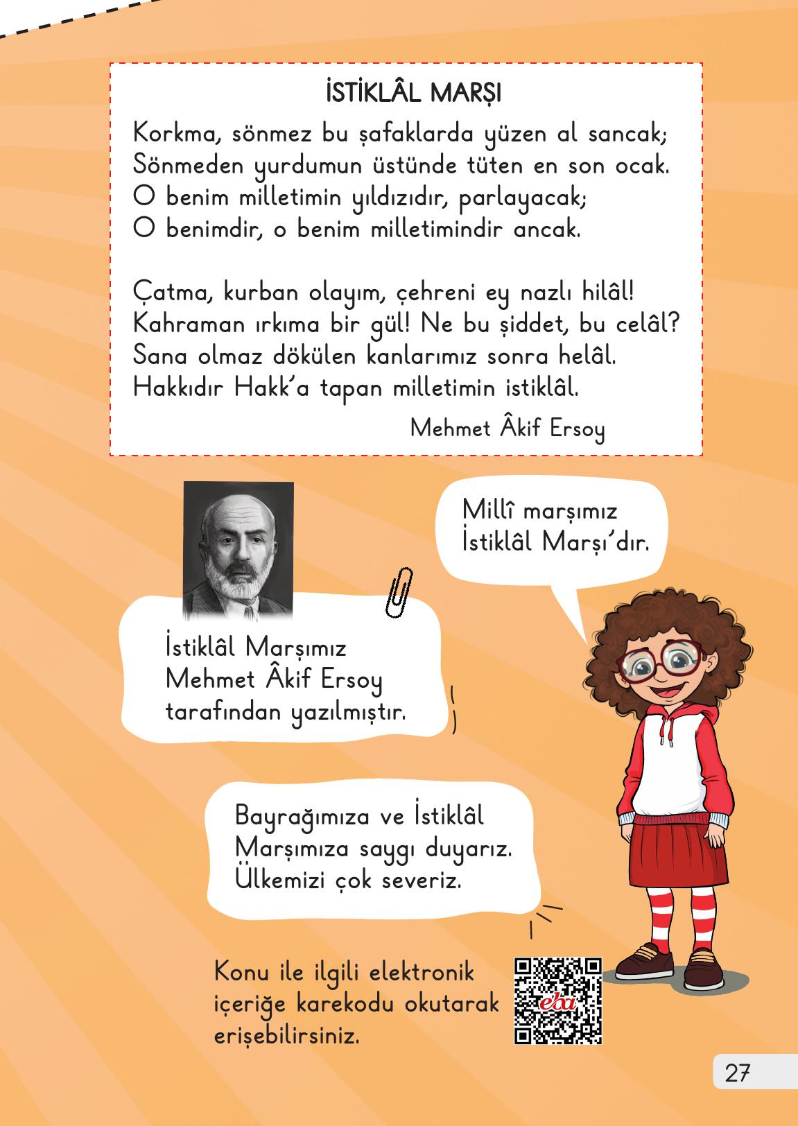 1. Sınıf Meb Yayınları 2. Kitap Hayat Bilgisi Ders Kitabı Sayfa 27 Cevapları