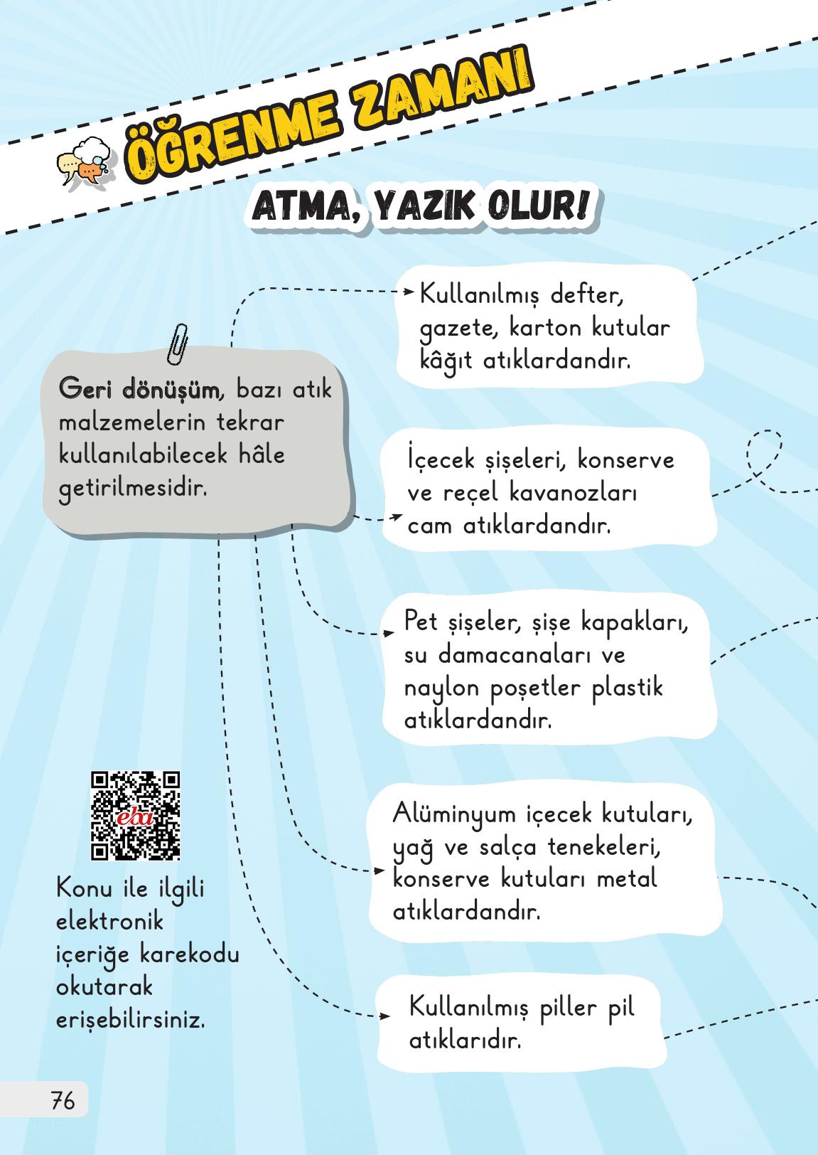 1. Sınıf Meb Yayınları 2. Kitap Hayat Bilgisi Ders Kitabı Sayfa 76 Cevapları