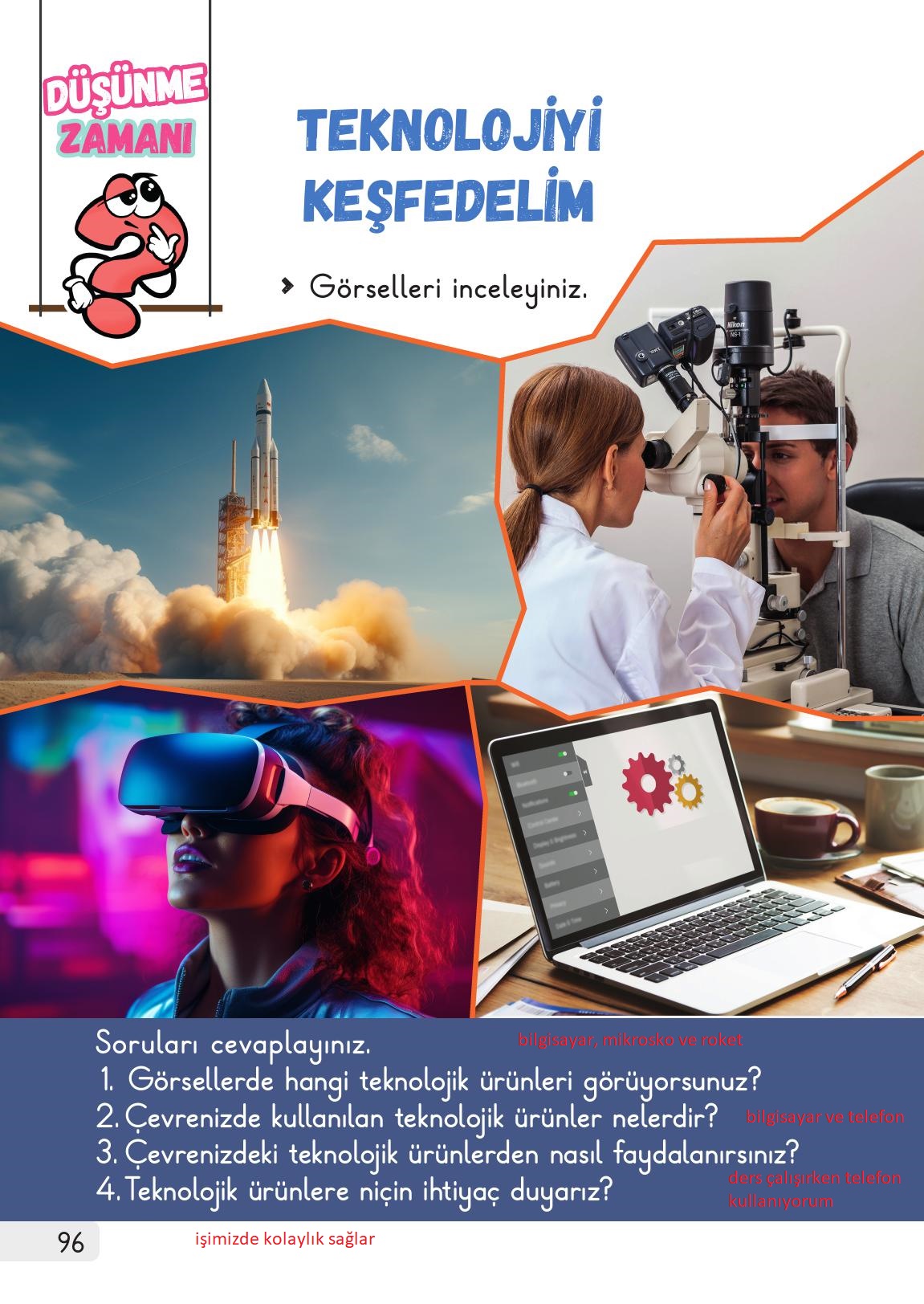 1. Sınıf Meb Yayınları 2. Kitap Hayat Bilgisi Ders Kitabı Sayfa 96 Cevapları