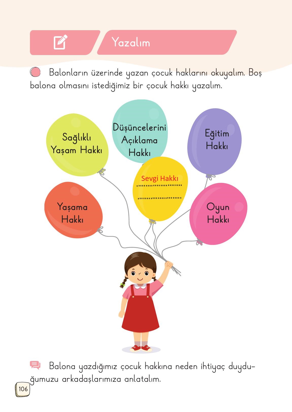 1. Sınıf Meb Yayınları 2. Kitap Türkçe Ders Kitabı Sayfa 106 Cevapları