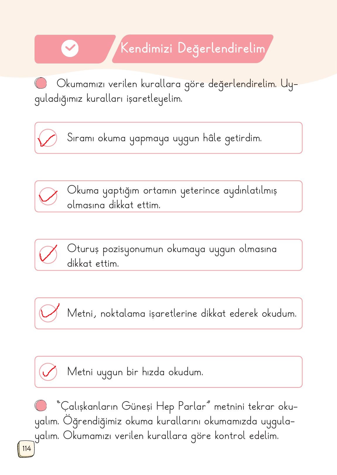 1. Sınıf Meb Yayınları 2. Kitap Türkçe Ders Kitabı Sayfa 114 Cevapları