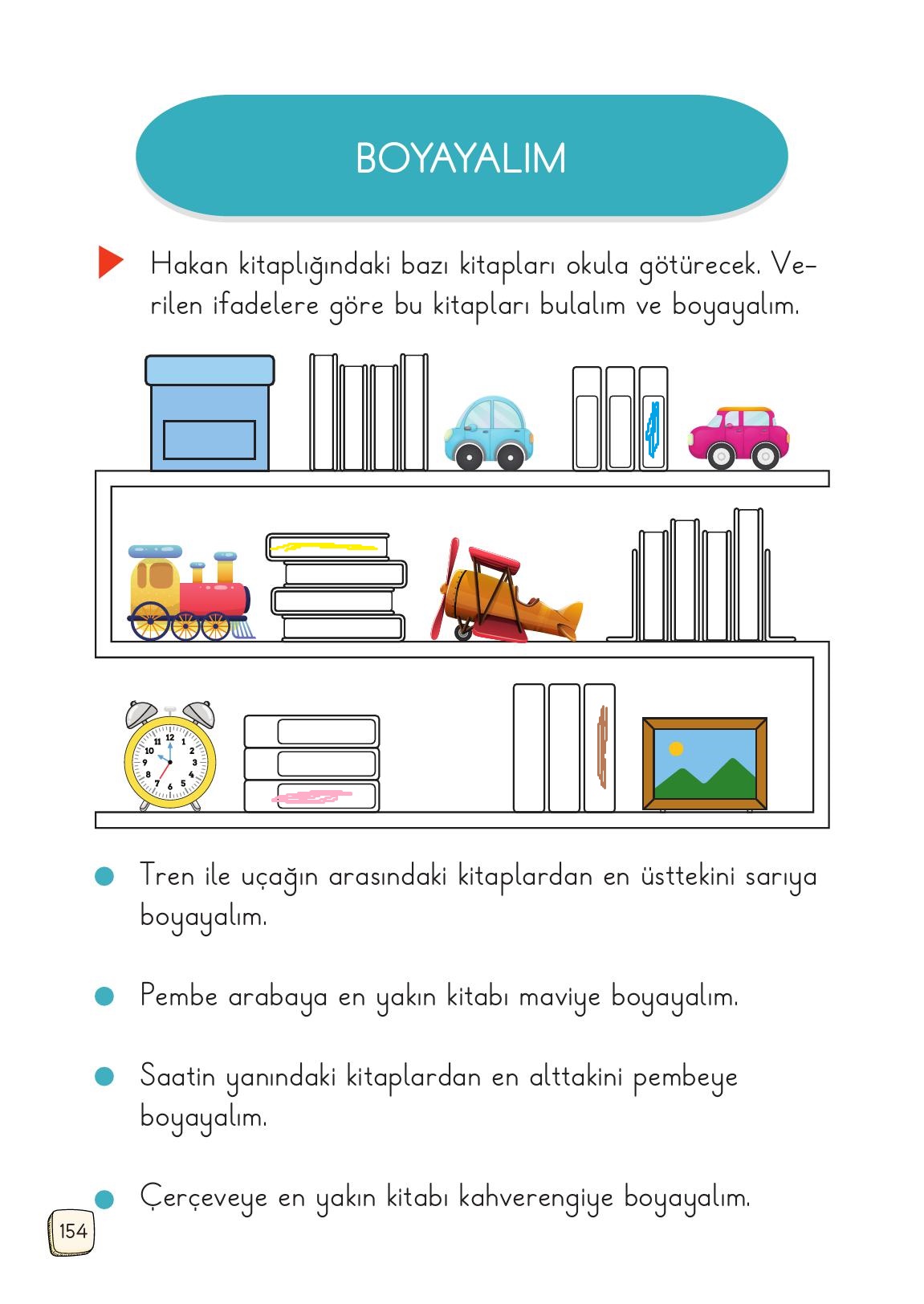 1. Sınıf Meb Yayınları 2. Kitap Türkçe Ders Kitabı Sayfa 154 Cevapları