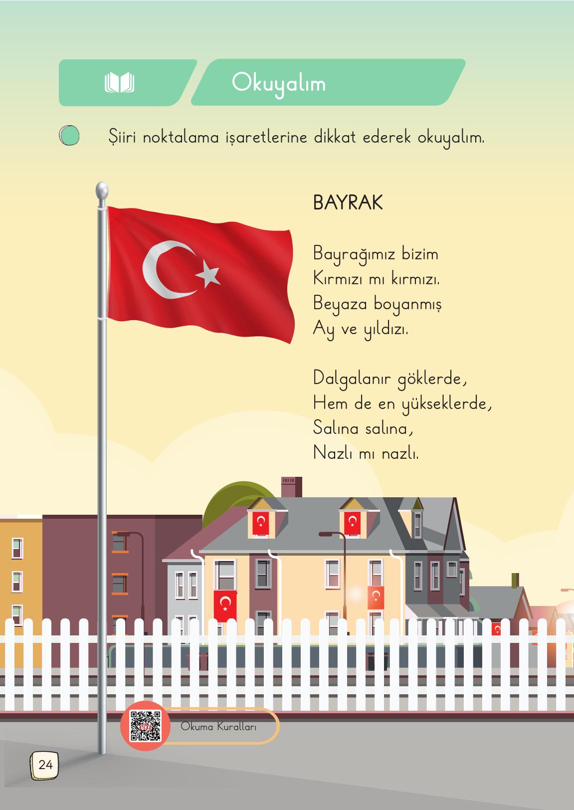 1. Sınıf Meb Yayınları 2. Kitap Türkçe Ders Kitabı Sayfa 24 Cevapları