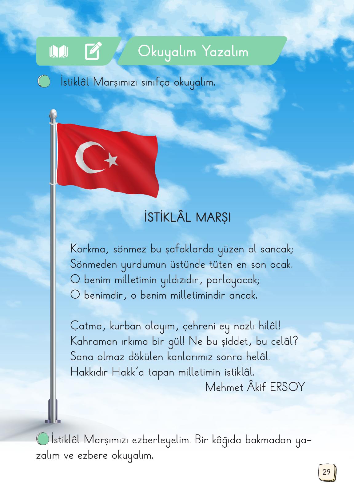 1. Sınıf Meb Yayınları 2. Kitap Türkçe Ders Kitabı Sayfa 29 Cevapları