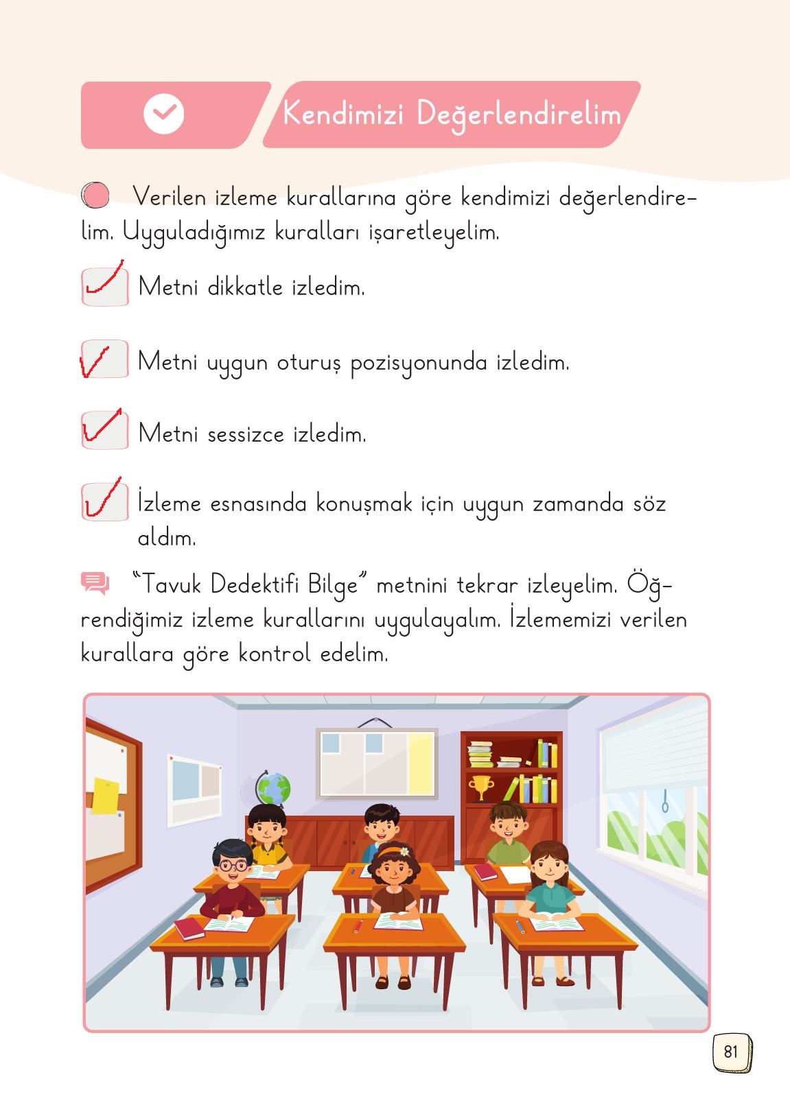 1. Sınıf Meb Yayınları 2. Kitap Türkçe Ders Kitabı Sayfa 81 Cevapları