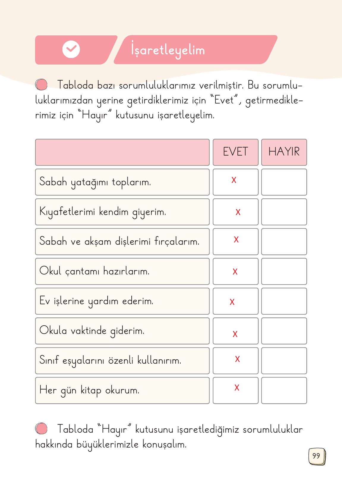 1. Sınıf Meb Yayınları 2. Kitap Türkçe Ders Kitabı Sayfa 99 Cevapları