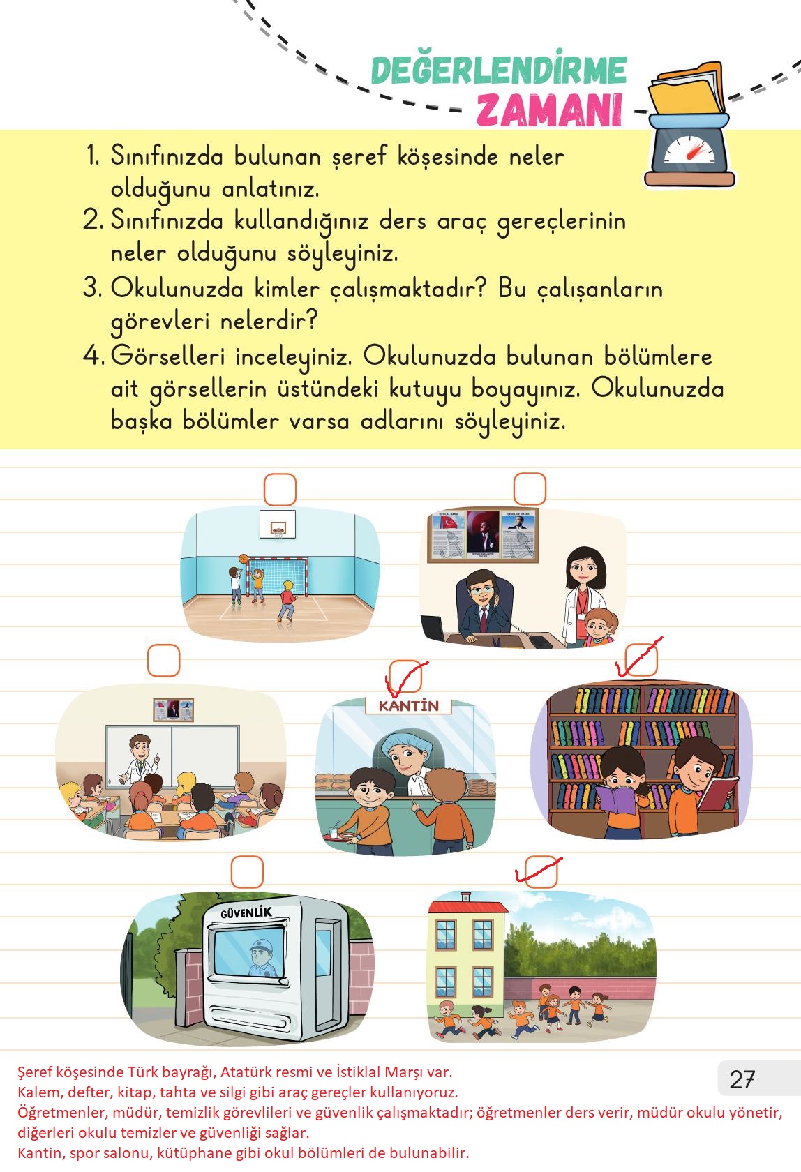 1. Sınıf Meb Yayınları Hayat Bilgisi Ders Kitabı Sayfa 27 Cevapları 1. Sınıf Meb Yayınları Hayat Bilgisi Ders Kitabı Sayfa 27 Cevapları