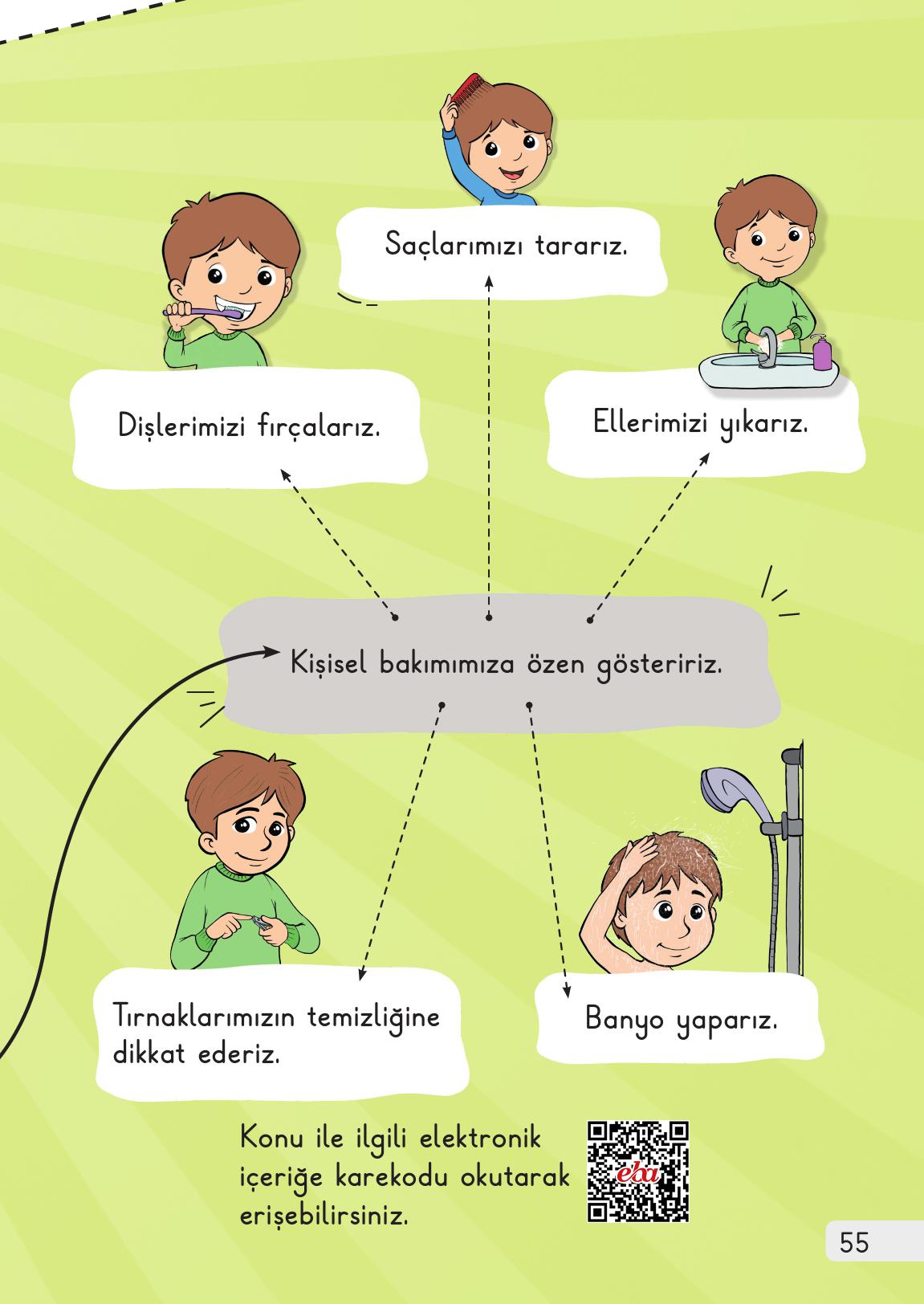 1. Sınıf Meb Yayınları Hayat Bilgisi Ders Kitabı Sayfa 55 Cevapları