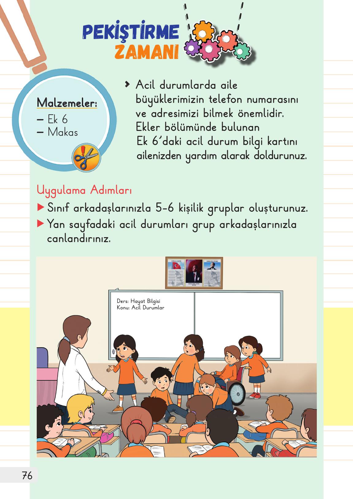 1. Sınıf Meb Yayınları Hayat Bilgisi Ders Kitabı Sayfa 76 Cevapları 1. Sınıf Meb Yayınları Hayat Bilgisi Ders Kitabı Sayfa 76 Cevapları