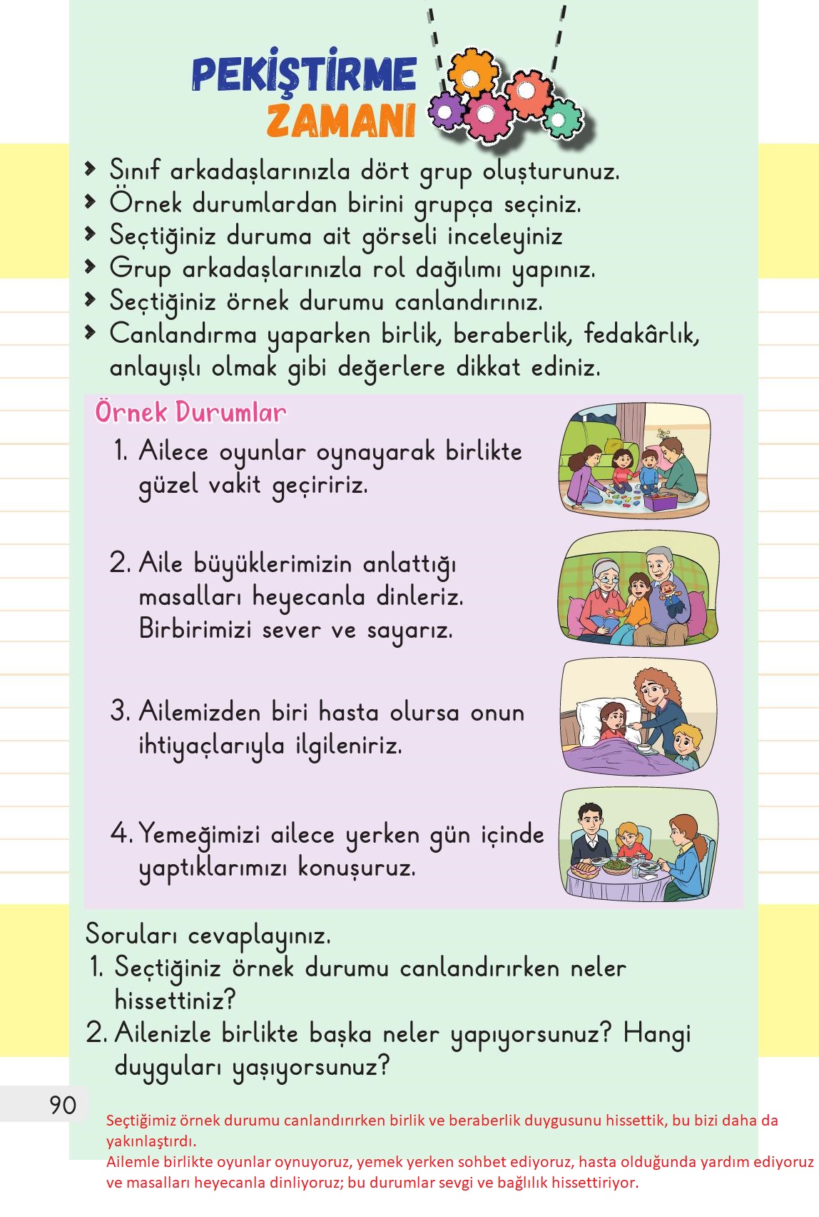 1. Sınıf Meb Yayınları Hayat Bilgisi Ders Kitabı Sayfa 90 Cevapları 1. Sınıf Meb Yayınları Hayat Bilgisi Ders Kitabı Sayfa 90 Cevapları