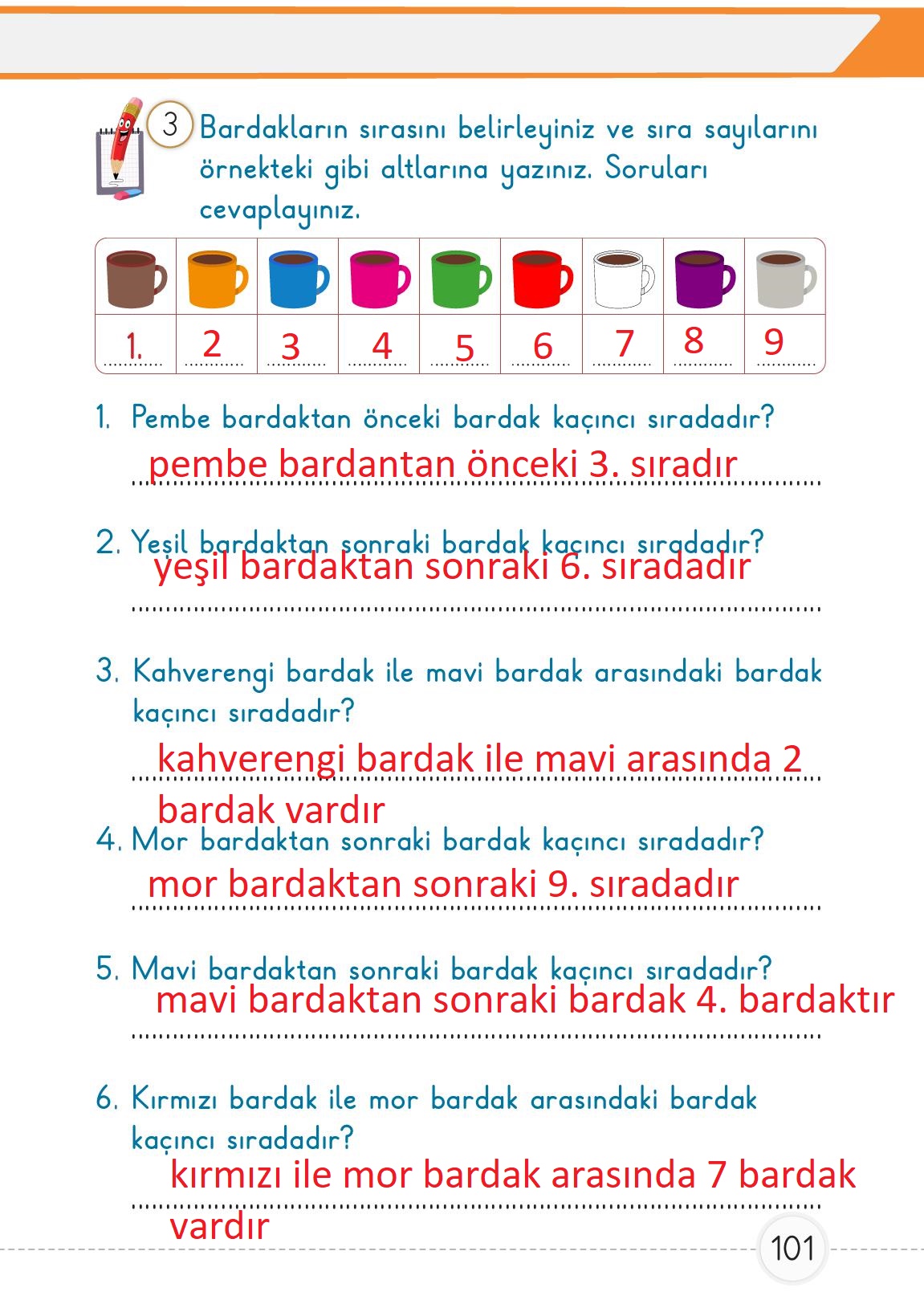 1. Sınıf Meb Yayınları Matematik Ders Kitabı Sayfa 101 Cevapları 1. Sınıf Meb Yayınları Matematik Ders Kitabı Sayfa 101 Cevapları