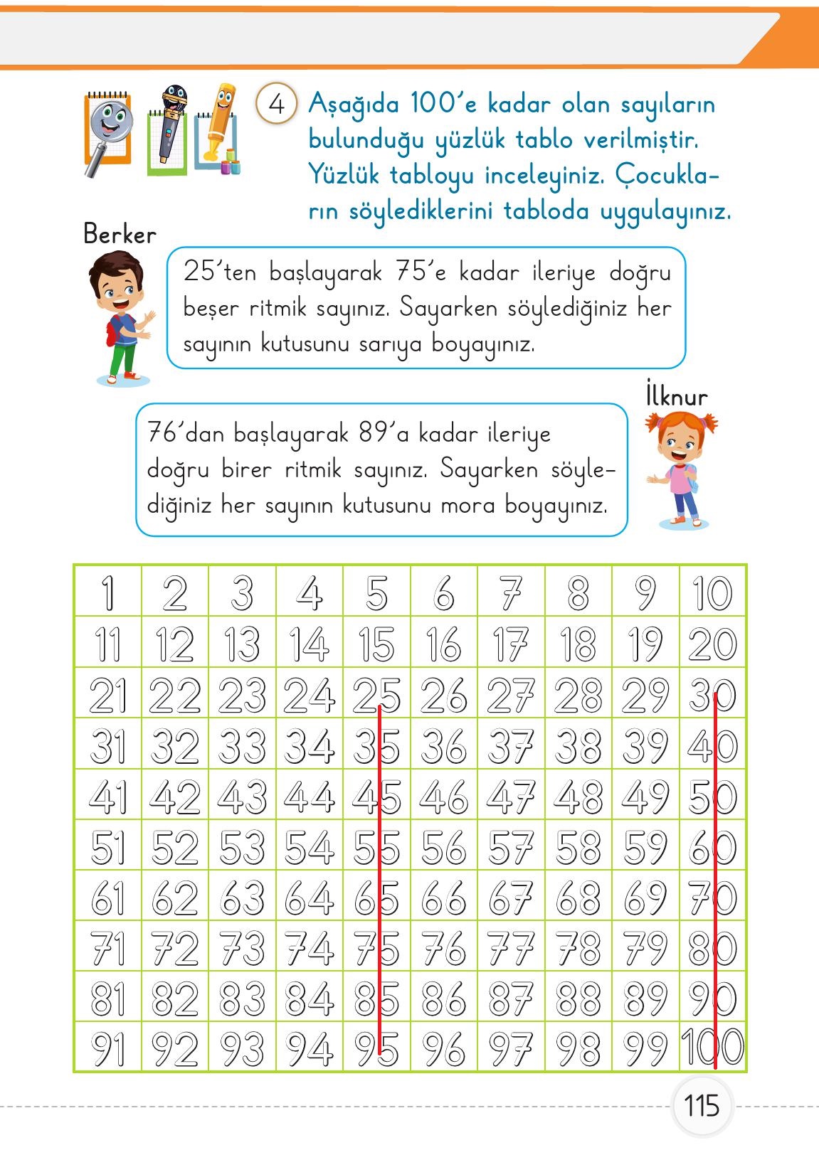 1. Sınıf Meb Yayınları Matematik Ders Kitabı Sayfa 115 Cevapları 1. Sınıf Meb Yayınları Matematik Ders Kitabı Sayfa 115 Cevapları