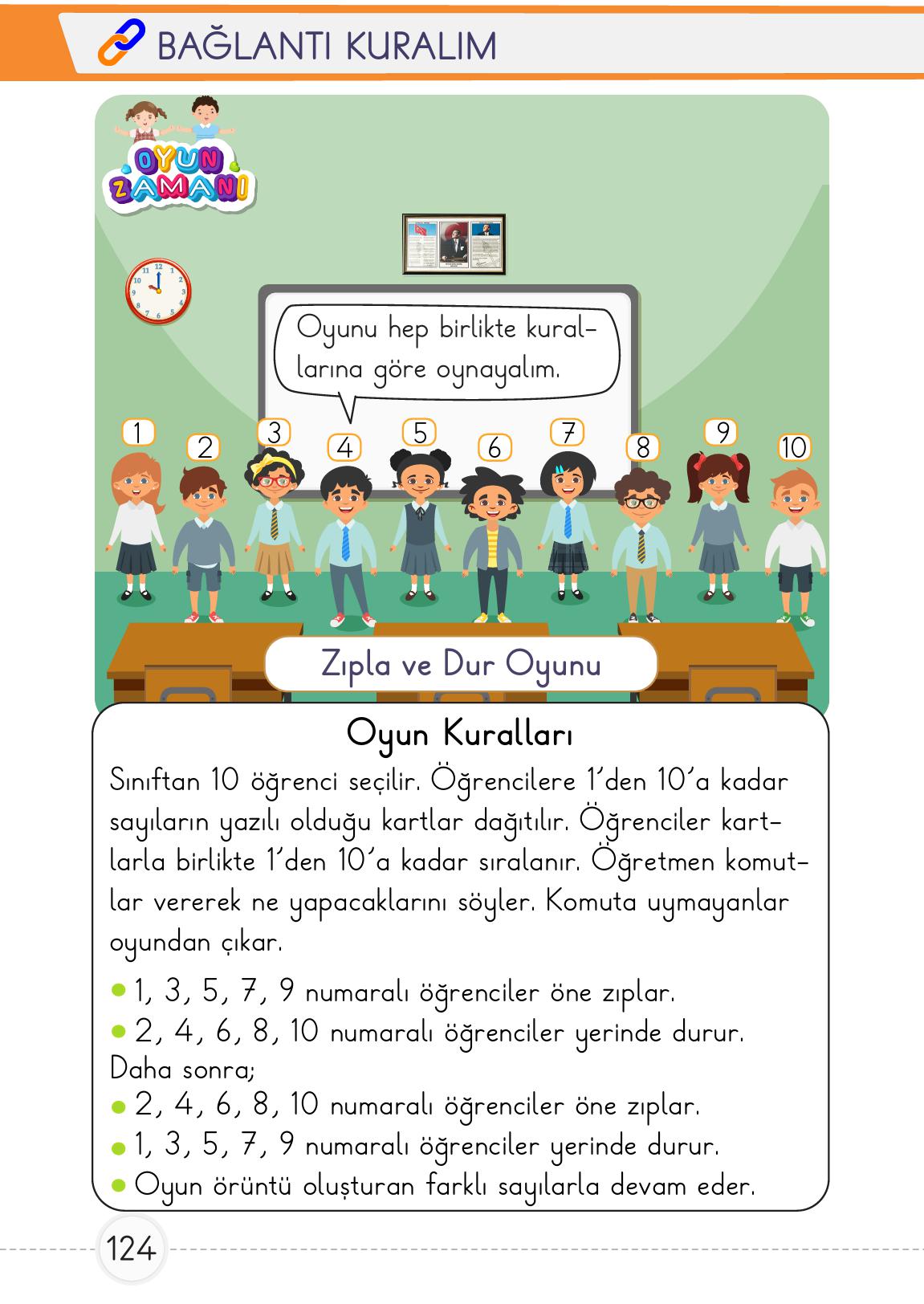 1. Sınıf Meb Yayınları Matematik Ders Kitabı Sayfa 124 Cevapları