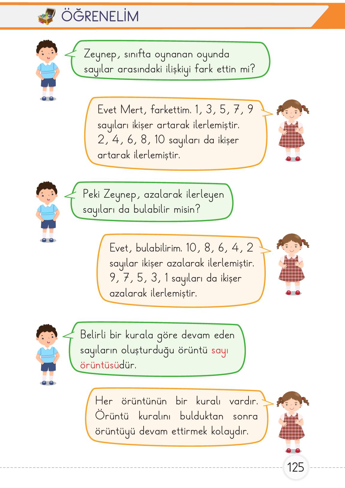 1. Sınıf Meb Yayınları Matematik Ders Kitabı Sayfa 125 Cevapları