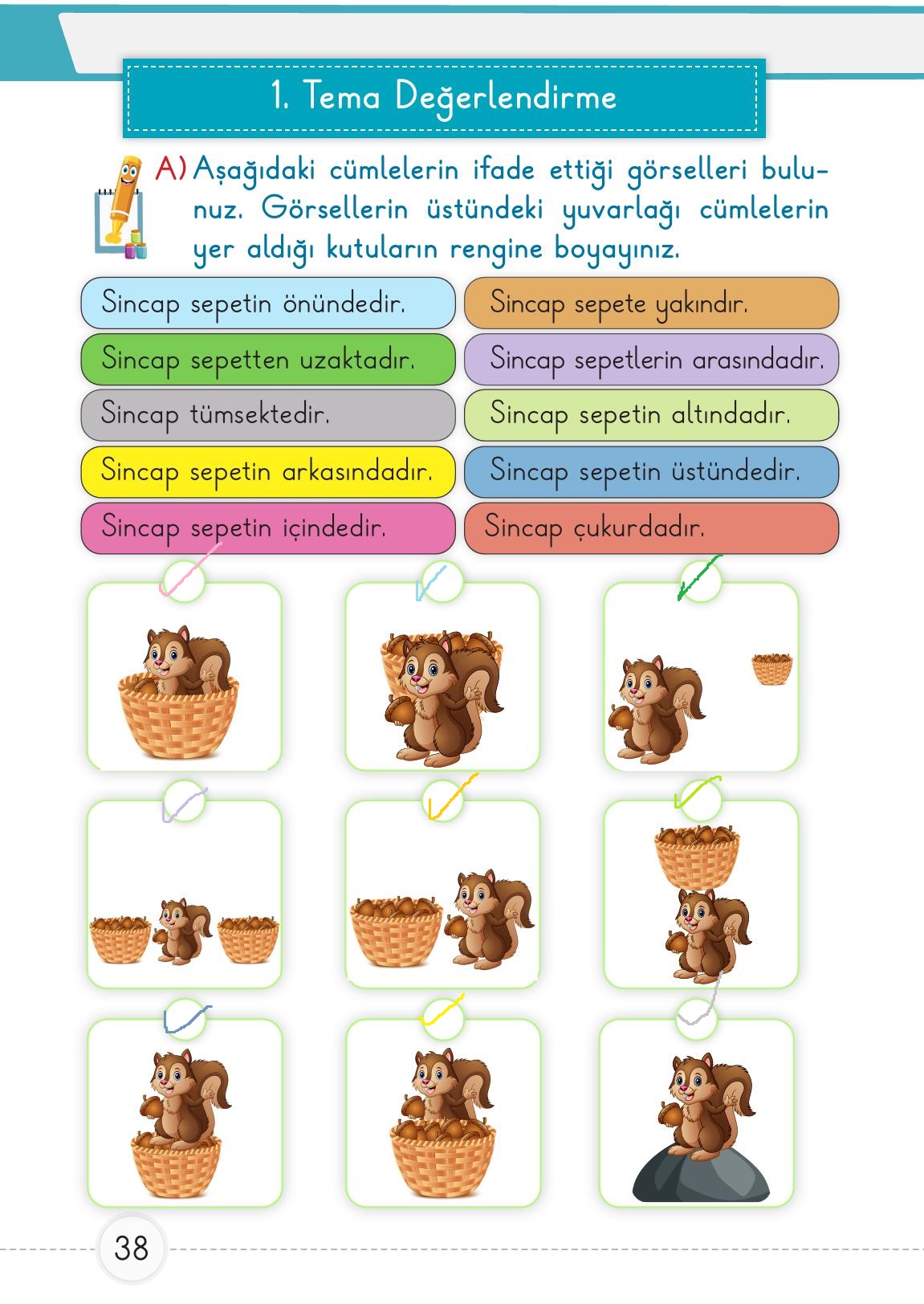 1. Sınıf Meb Yayınları Matematik Ders Kitabı Sayfa 38 Cevapları