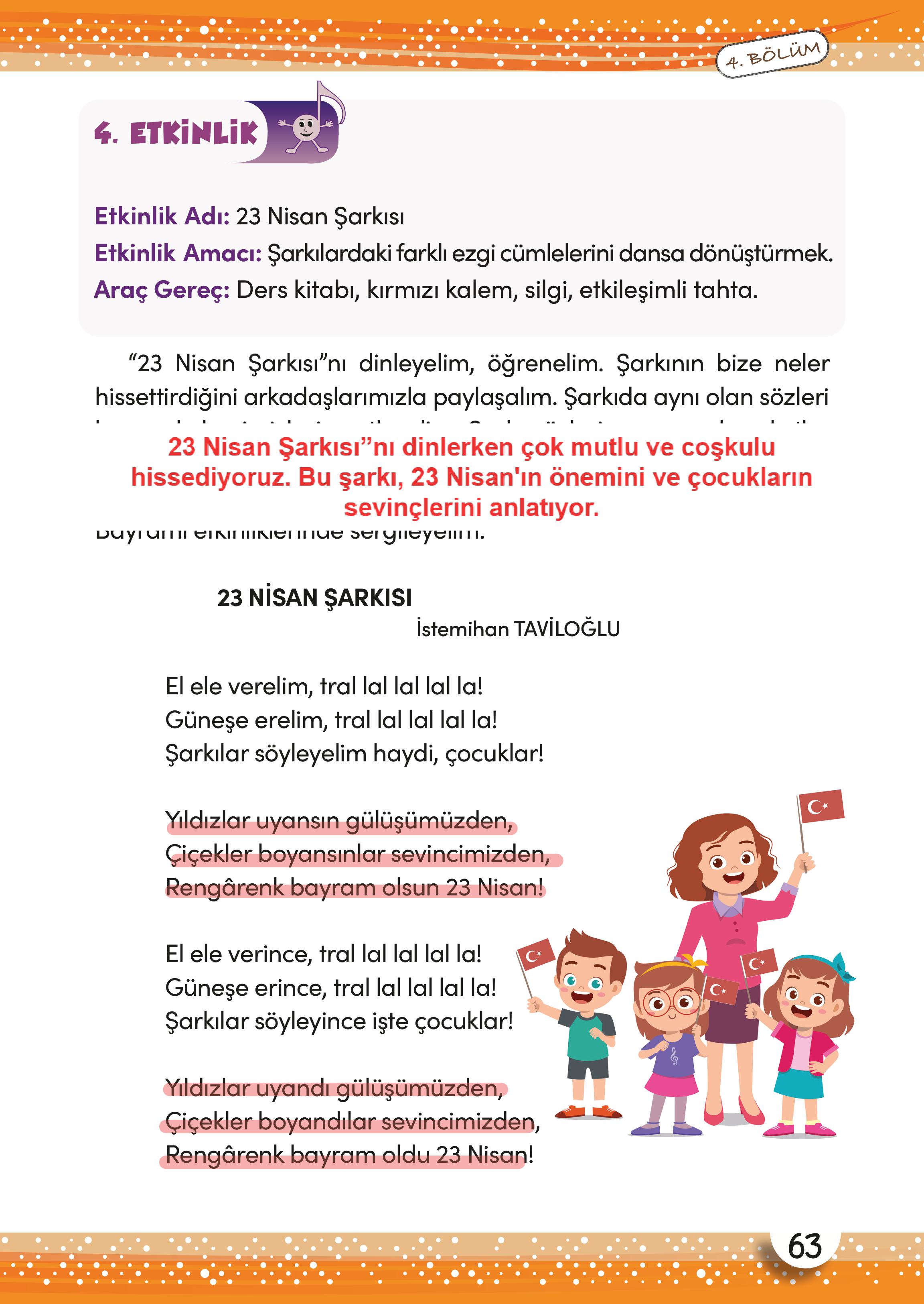 3. Sınıf Meb Yayınları Müzik Ders Kitabı Sayfa 64 Cevapları