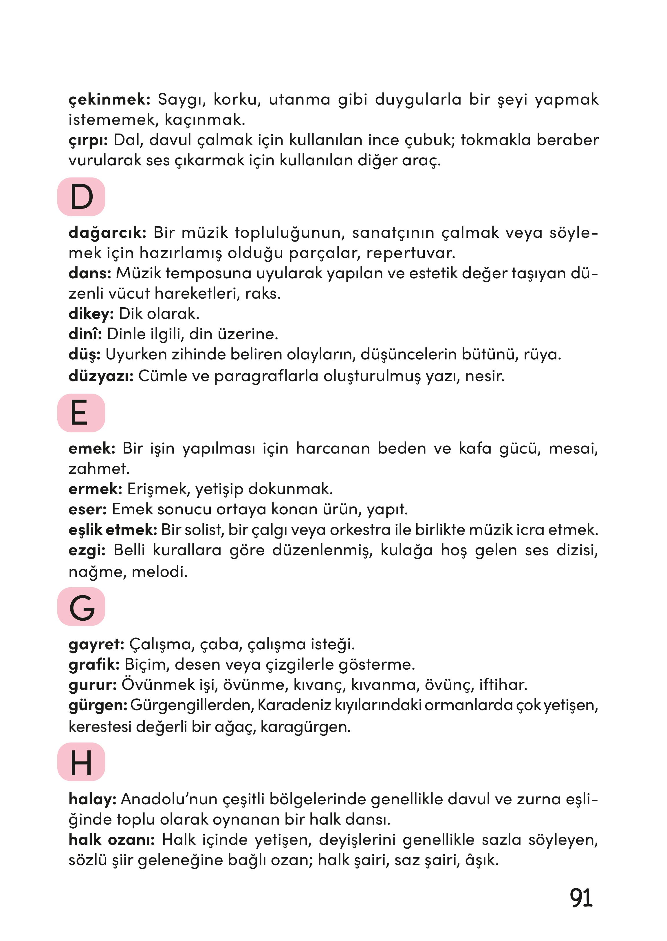 3. Sınıf Meb Yayınları Müzik Ders Kitabı Sayfa 92 Cevapları