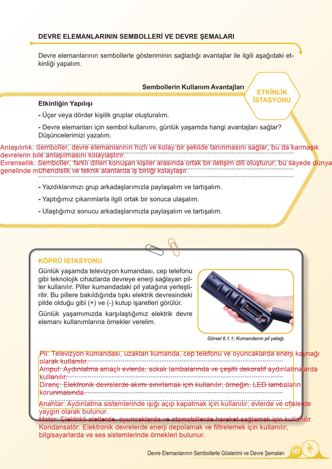 5. Sınıf Meb Yayınları 2. Kitap Fen Bilimleri Ders Kitabı Sayfa 107 Cevapları