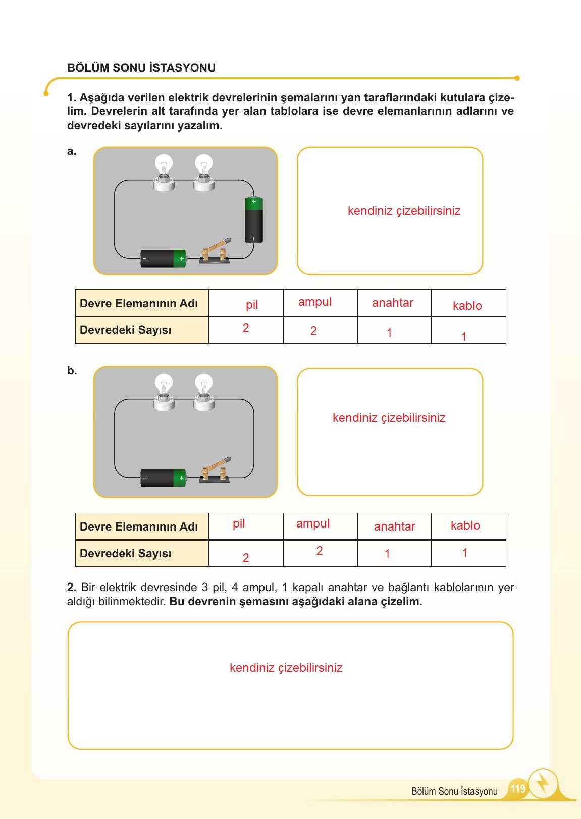 5. Sınıf Meb Yayınları 2. Kitap Fen Bilimleri Ders Kitabı Sayfa 119 Cevapları