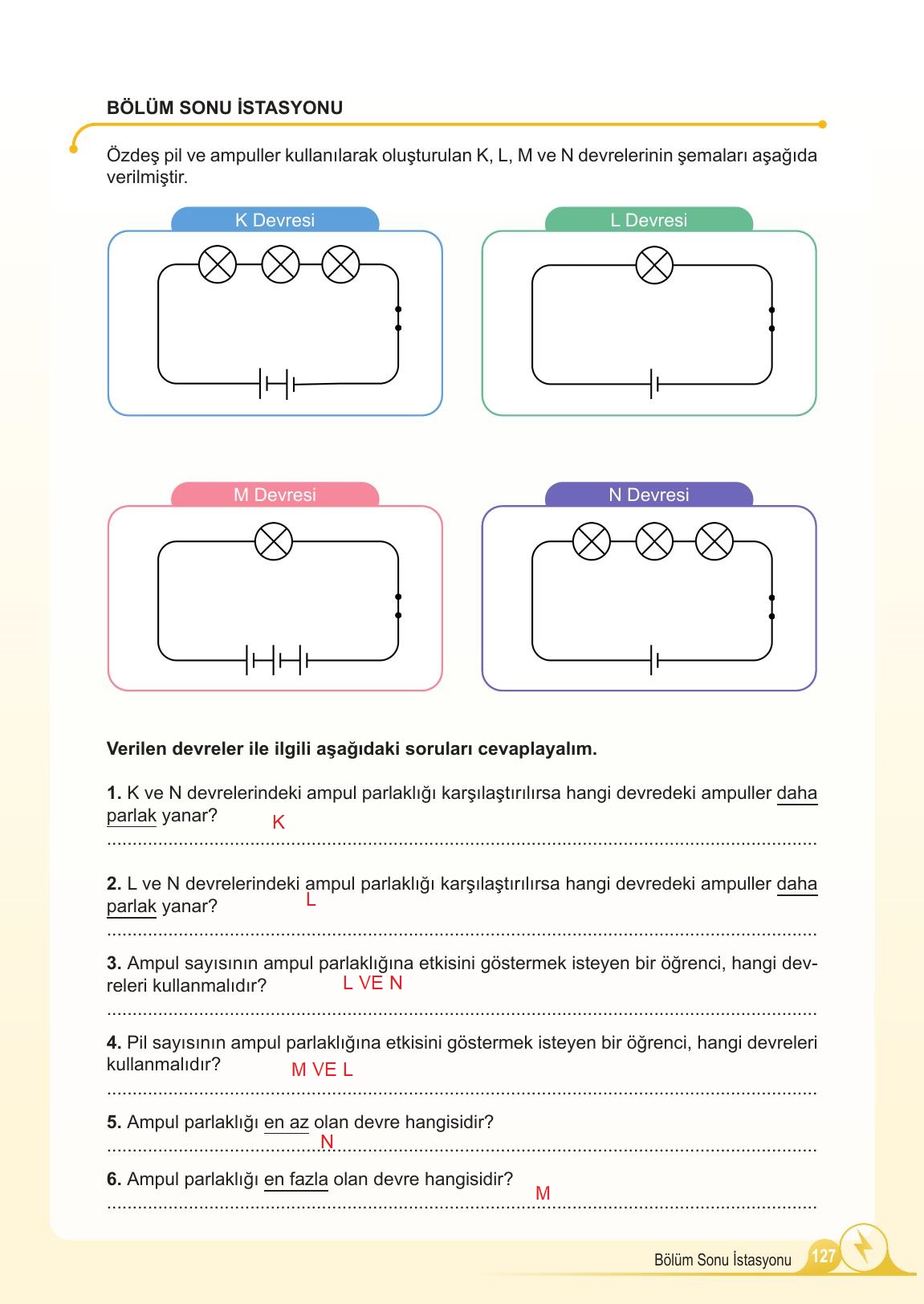 5. Sınıf Meb Yayınları 2. Kitap Fen Bilimleri Ders Kitabı Sayfa 127 Cevapları