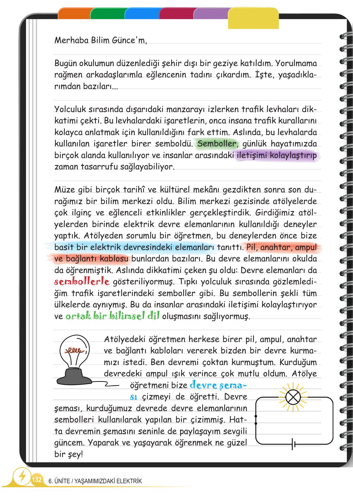 5. Sınıf Meb Yayınları 2. Kitap Fen Bilimleri Ders Kitabı Sayfa 132 Cevapları