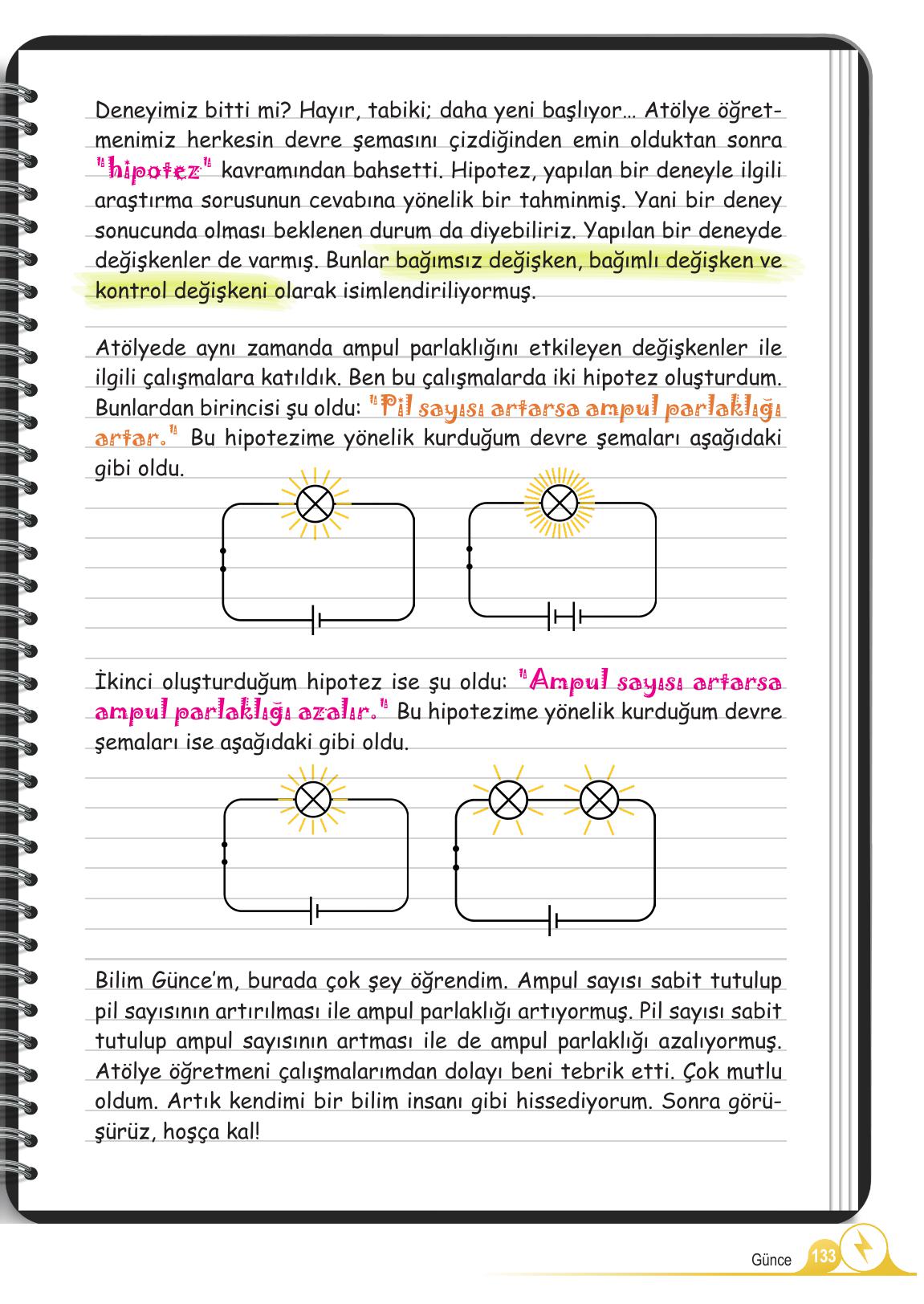 5. Sınıf Meb Yayınları 2. Kitap Fen Bilimleri Ders Kitabı Sayfa 133 Cevapları