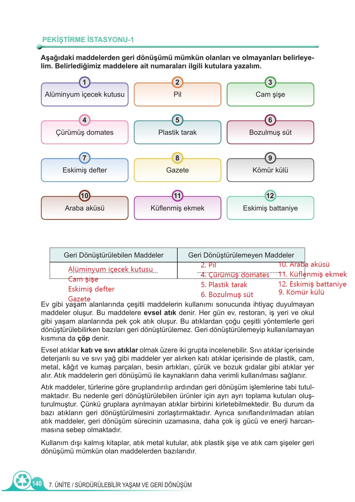 5. Sınıf Meb Yayınları 2. Kitap Fen Bilimleri Ders Kitabı Sayfa 140 Cevapları