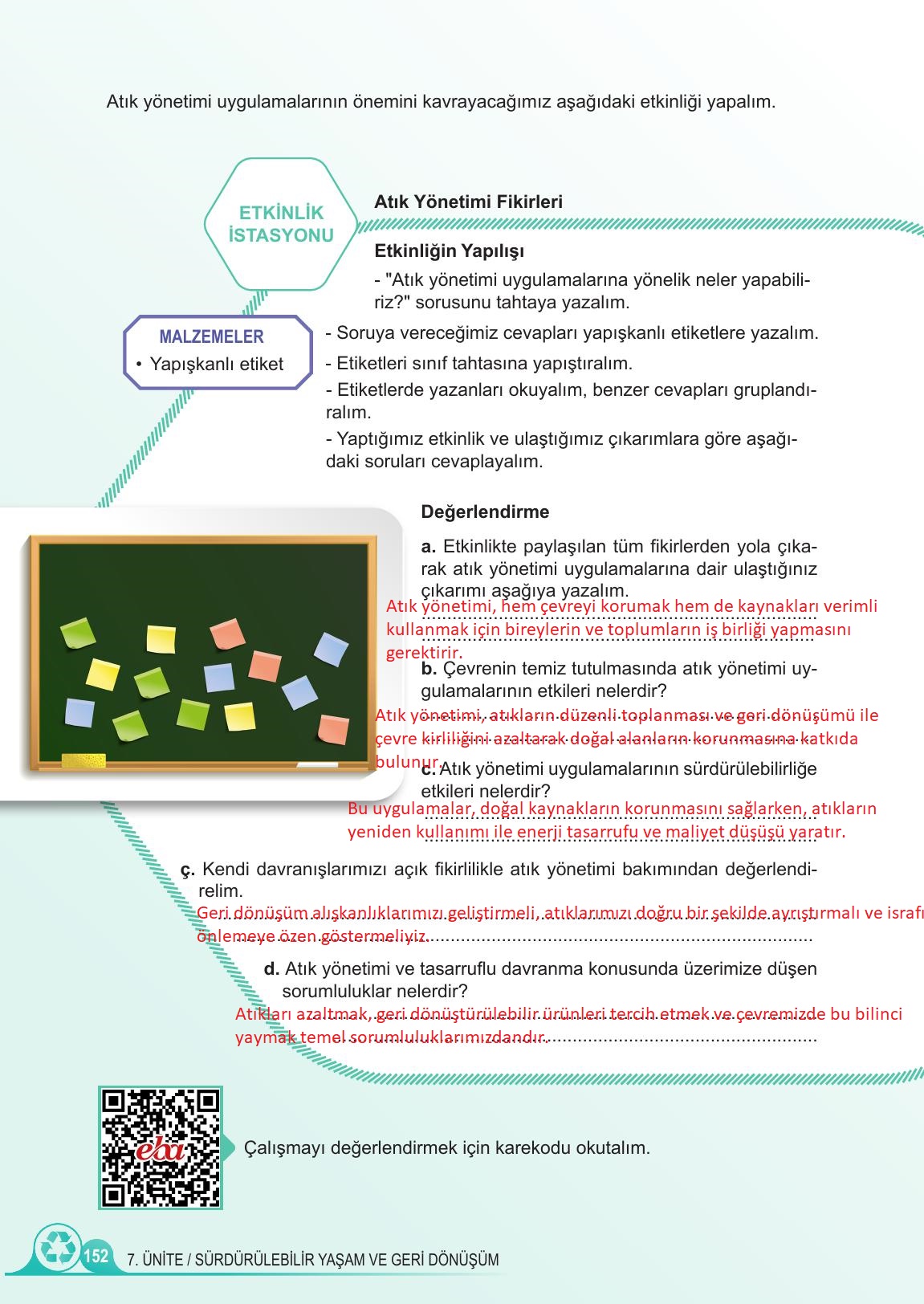 5. Sınıf Meb Yayınları 2. Kitap Fen Bilimleri Ders Kitabı Sayfa 152 Cevapları