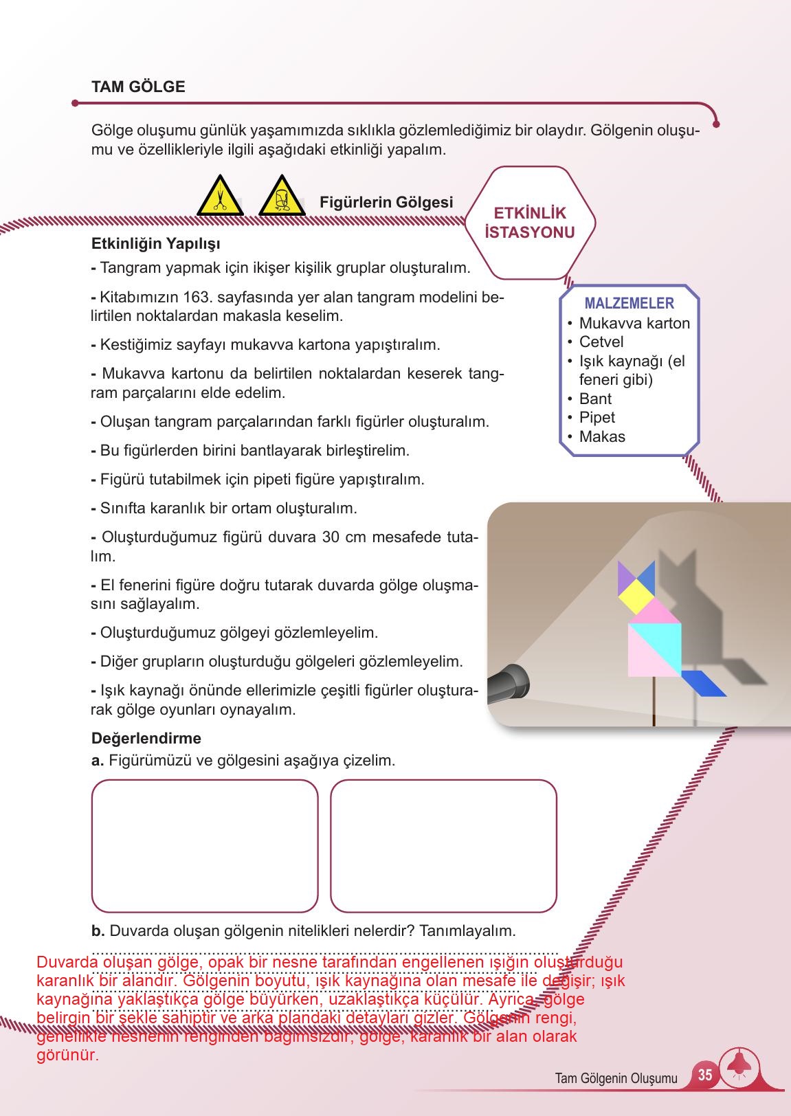 5. Sınıf Meb Yayınları 2. Kitap Fen Bilimleri Ders Kitabı Sayfa 35 Cevapları