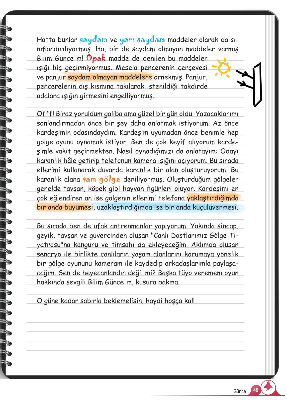 5. Sınıf Meb Yayınları 2. Kitap Fen Bilimleri Ders Kitabı Sayfa 49 Cevapları