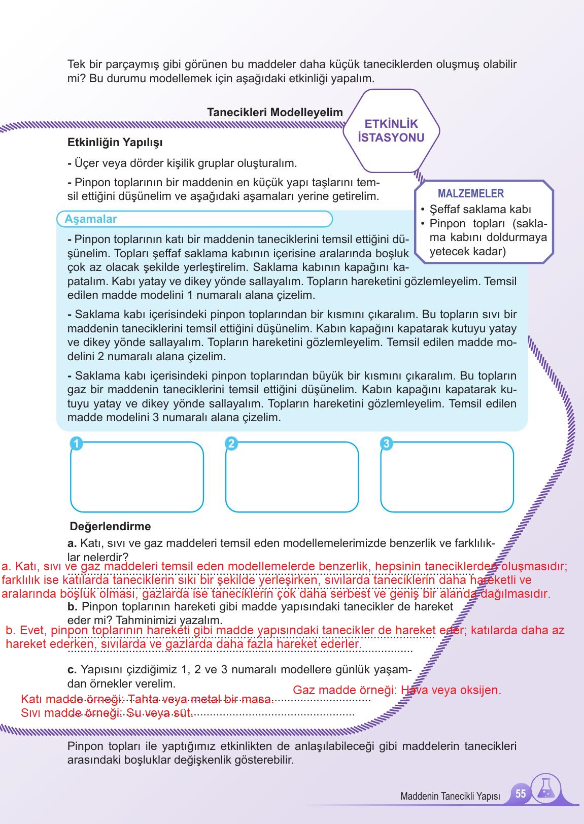 5. Sınıf Meb Yayınları 2. Kitap Fen Bilimleri Ders Kitabı Sayfa 55 Cevapları