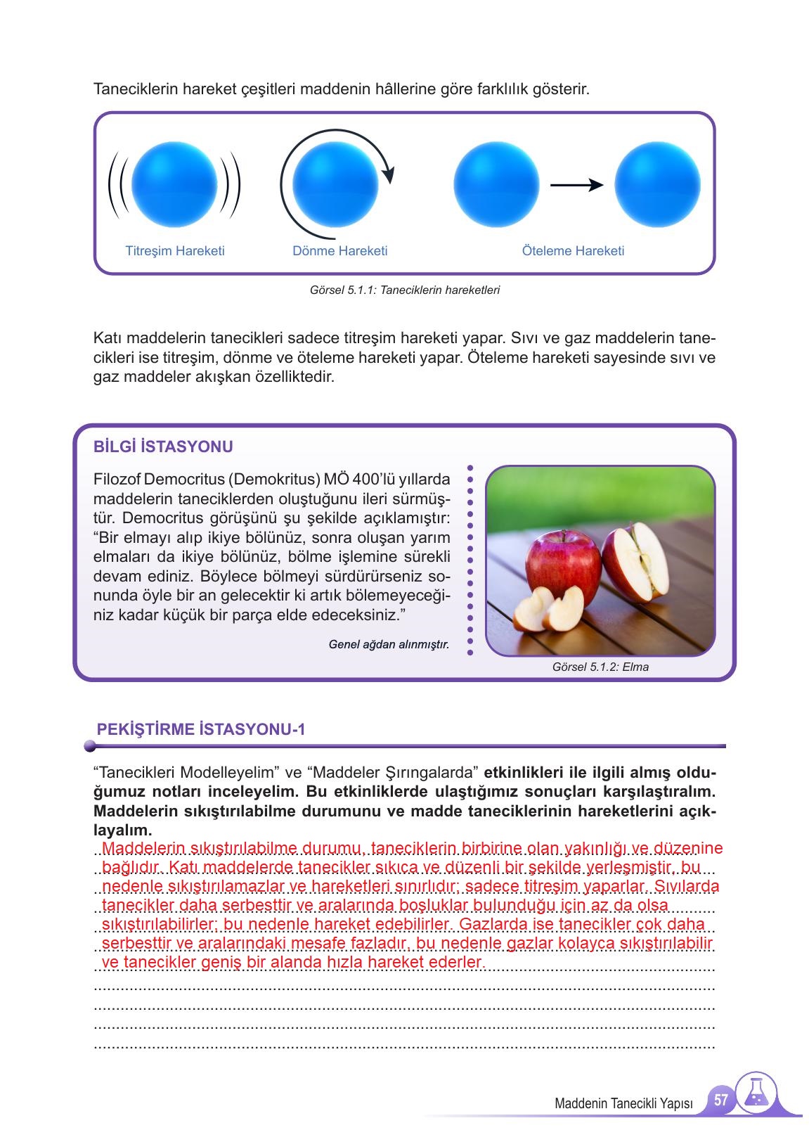 5. Sınıf Meb Yayınları 2. Kitap Fen Bilimleri Ders Kitabı Sayfa 57 Cevapları