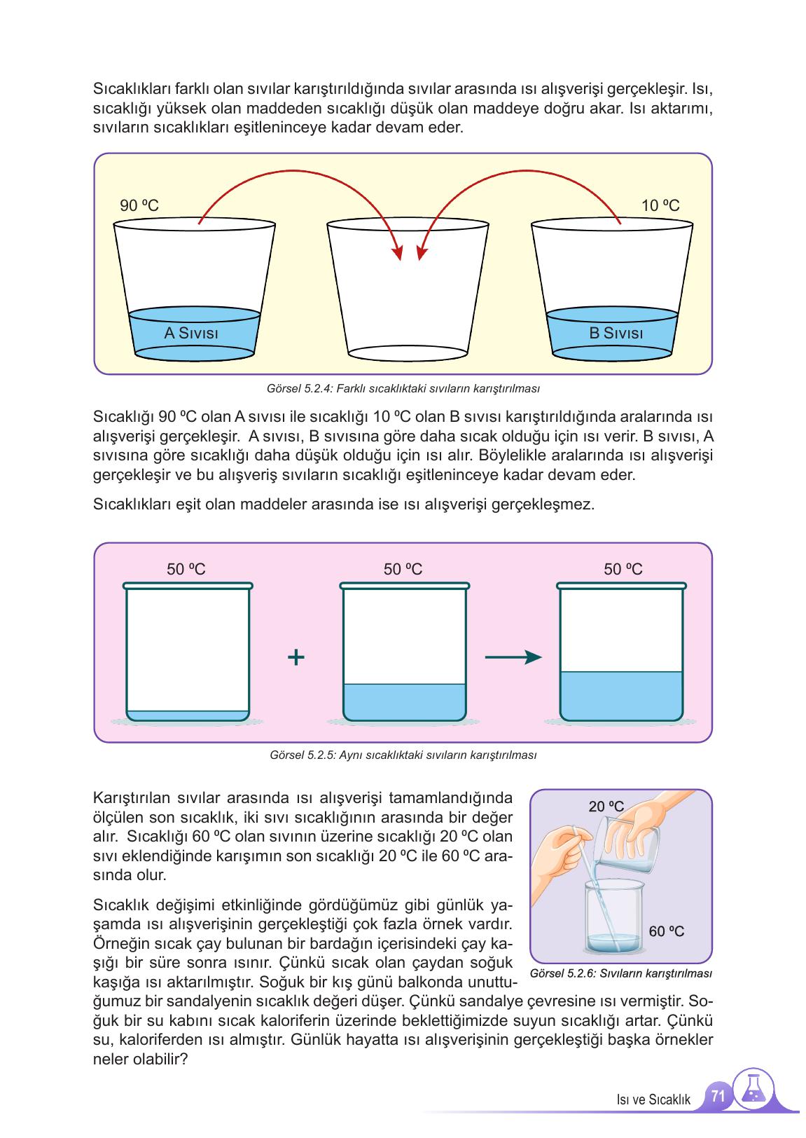 5. Sınıf Meb Yayınları 2. Kitap Fen Bilimleri Ders Kitabı Sayfa 71 Cevapları