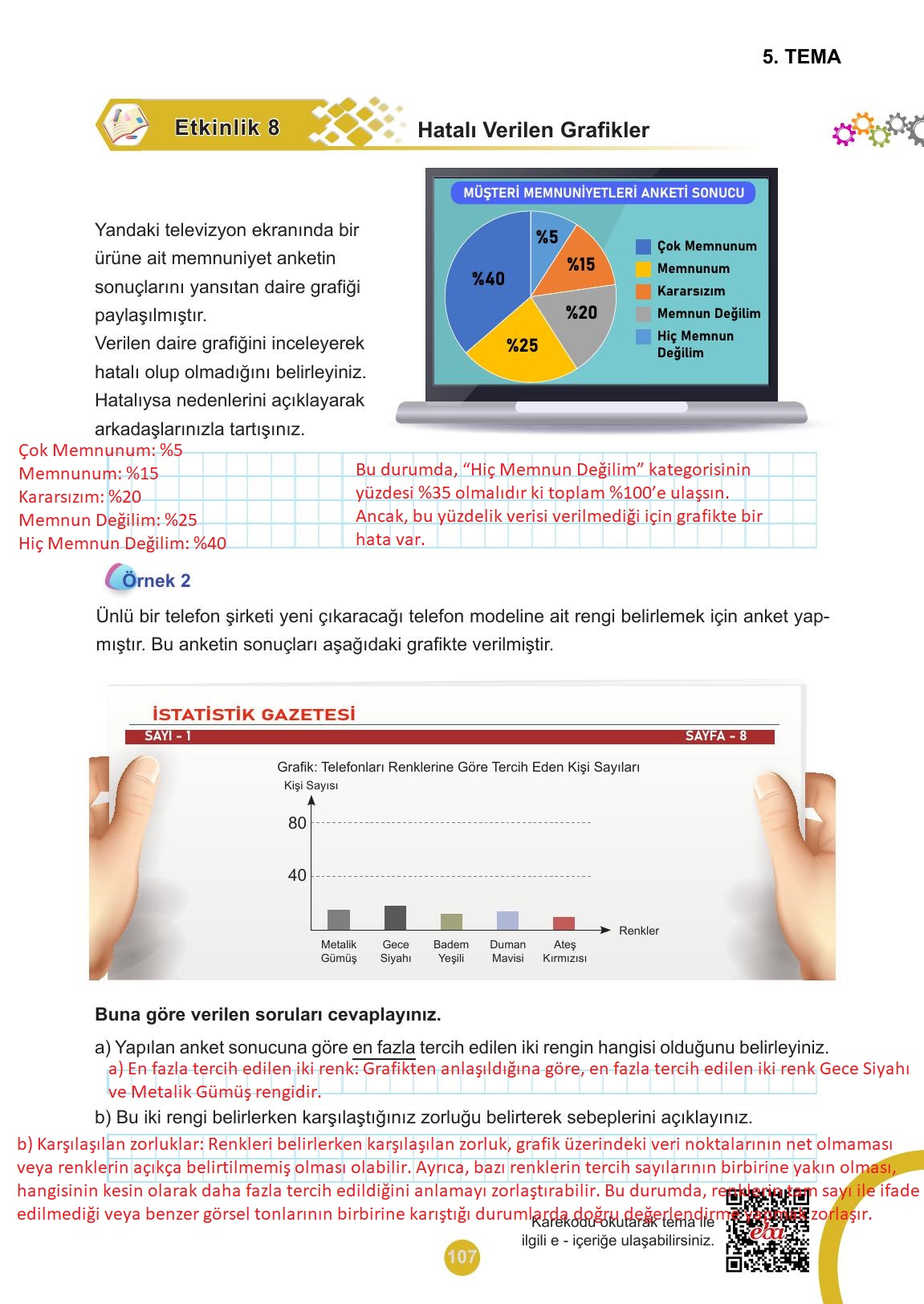 5. Sınıf Meb Yayınları 2. Kitap Matematik Ders Kitabı Sayfa 107 Cevapları