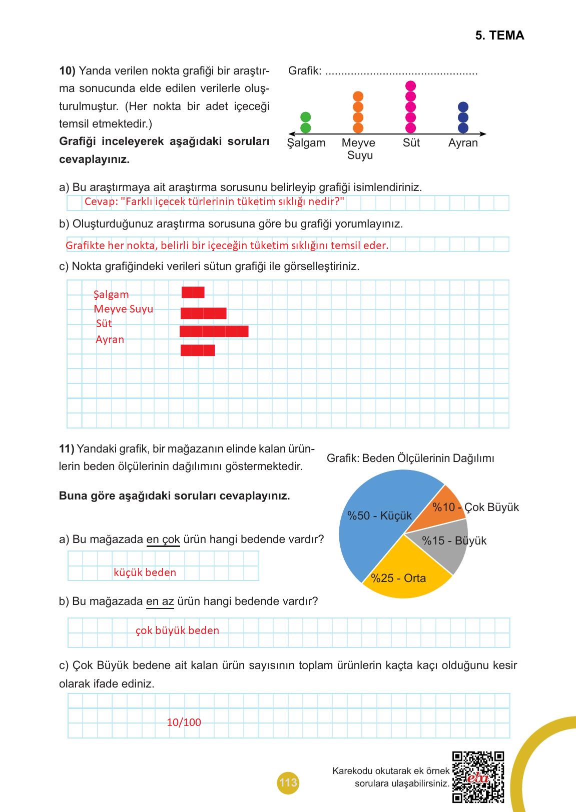 5. Sınıf Meb Yayınları 2. Kitap Matematik Ders Kitabı Sayfa 113 Cevapları