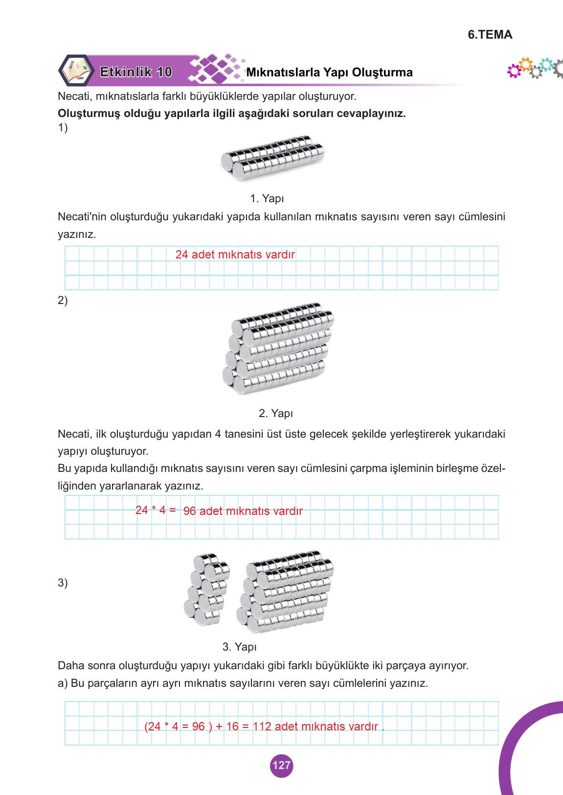 5. Sınıf Meb Yayınları 2. Kitap Matematik Ders Kitabı Sayfa 127 Cevapları