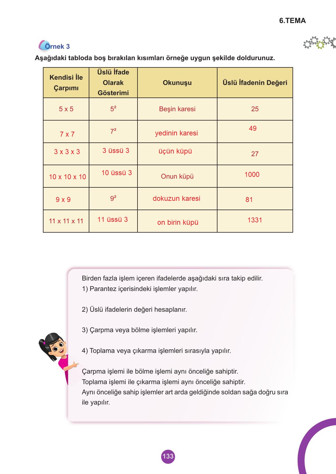 5. Sınıf Meb Yayınları 2. Kitap Matematik Ders Kitabı Sayfa 133 Cevapları