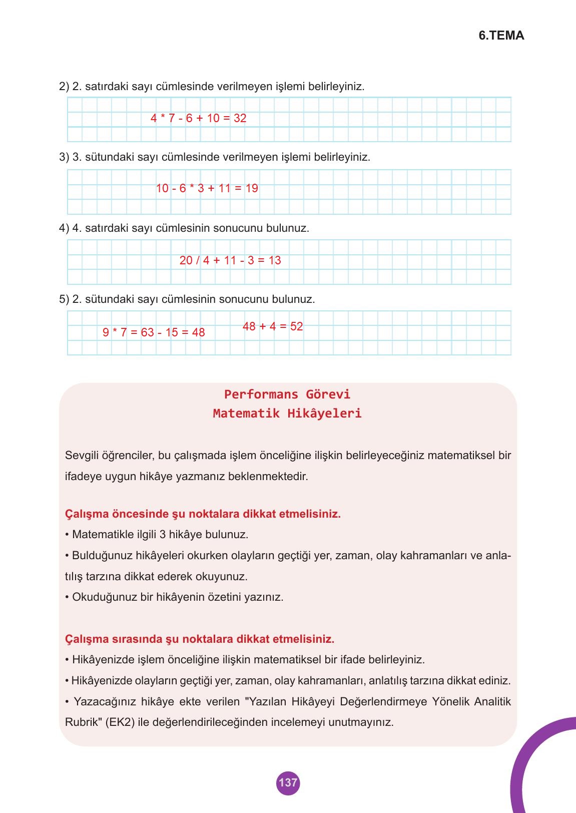 5. Sınıf Meb Yayınları 2. Kitap Matematik Ders Kitabı Sayfa 137 Cevapları