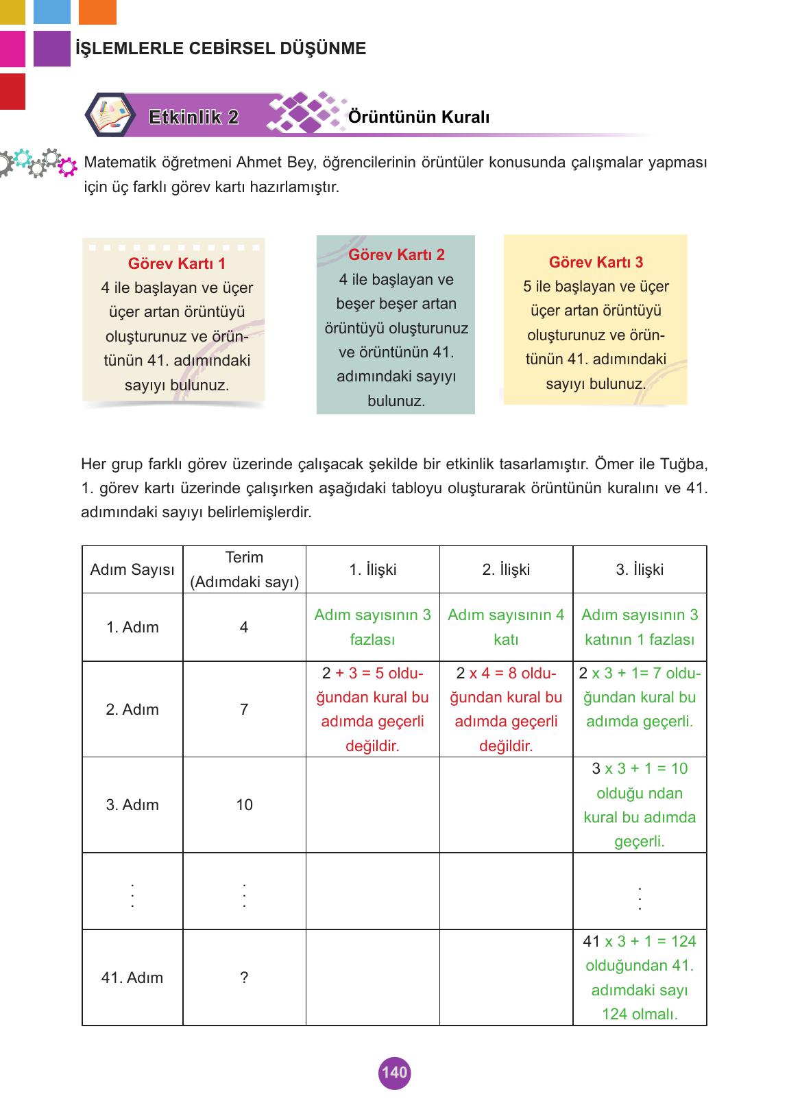 5. Sınıf Meb Yayınları 2. Kitap Matematik Ders Kitabı Sayfa 140 Cevapları