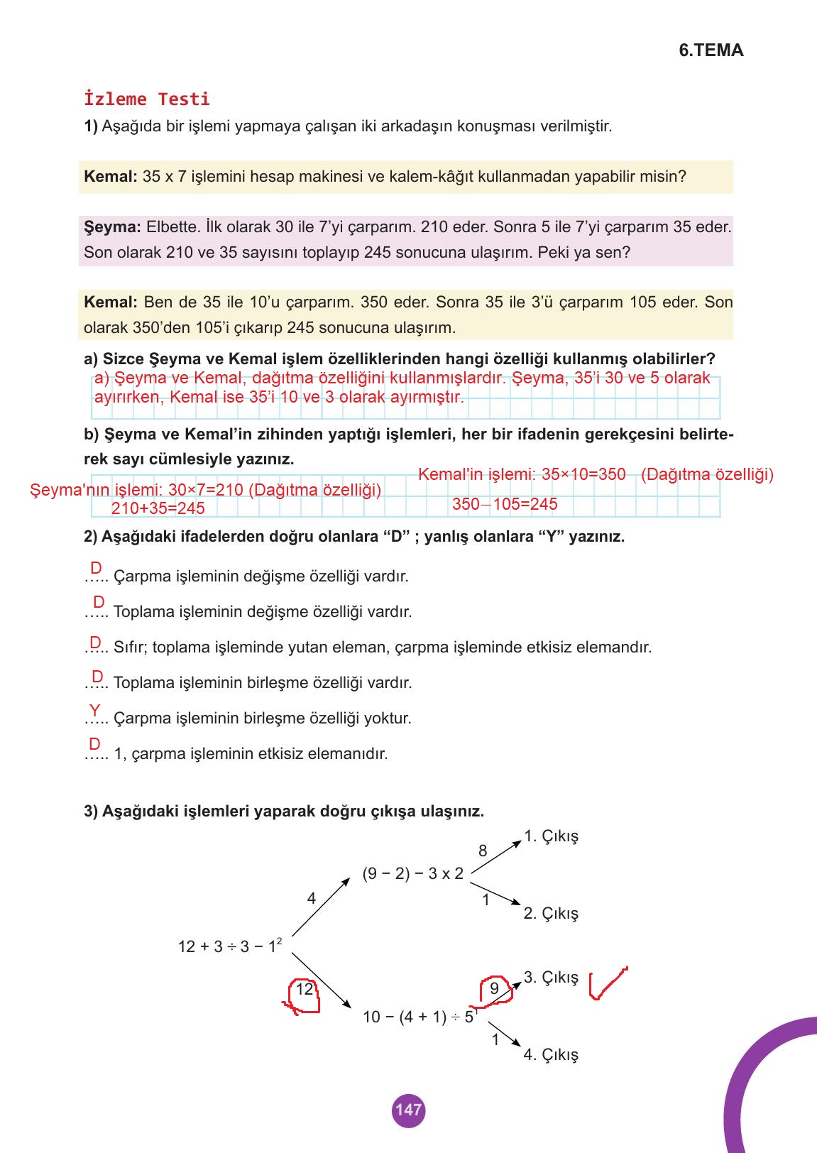 5. Sınıf Meb Yayınları 2. Kitap Matematik Ders Kitabı Sayfa 147 Cevapları