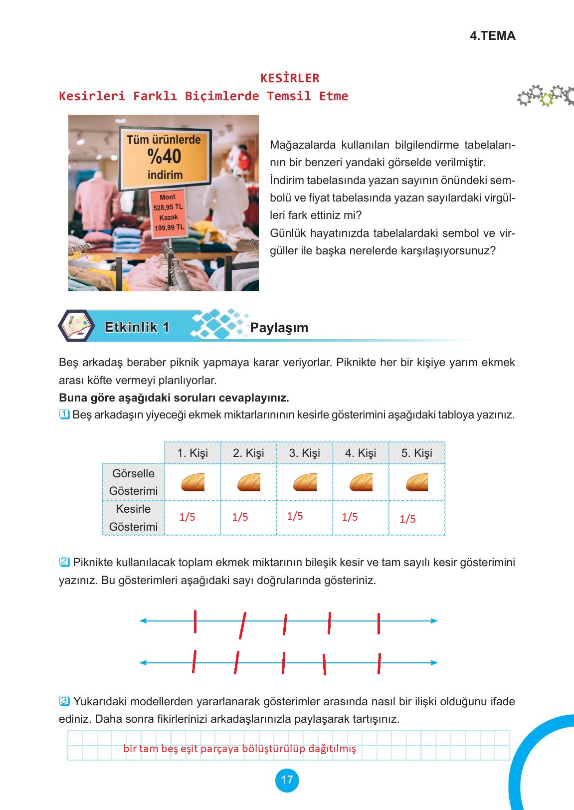 5. Sınıf Meb Yayınları 2. Kitap Matematik Ders Kitabı Sayfa 17 Cevapları