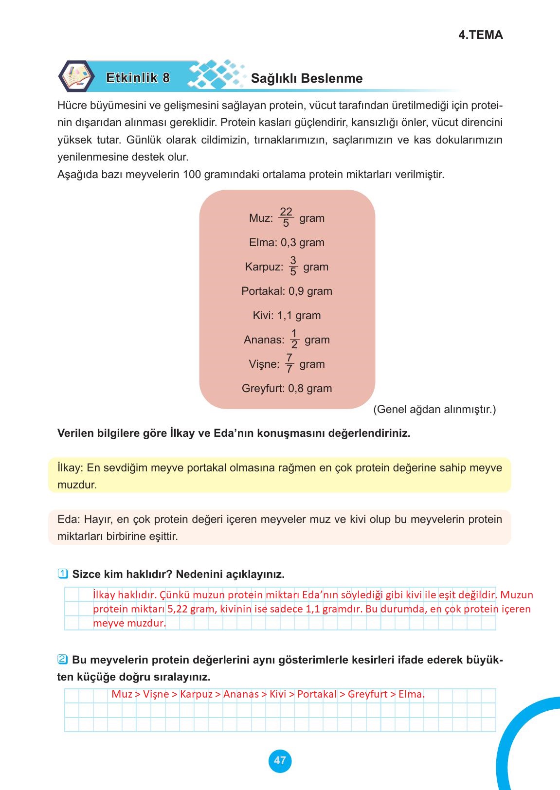 5. Sınıf Meb Yayınları 2. Kitap Matematik Ders Kitabı Sayfa 47 Cevapları