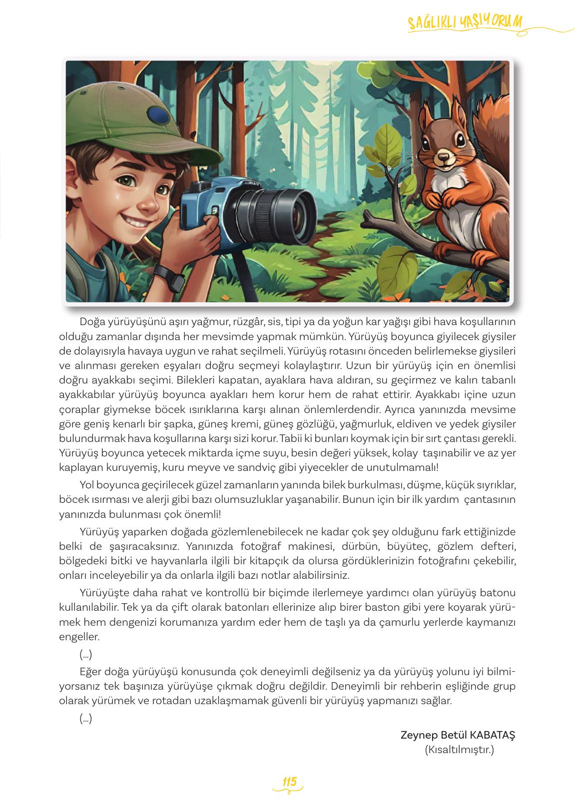 5. Sınıf Meb Yayınları 2. Kitap Türkçe Ders Kitabı Sayfa 115 Cevapları