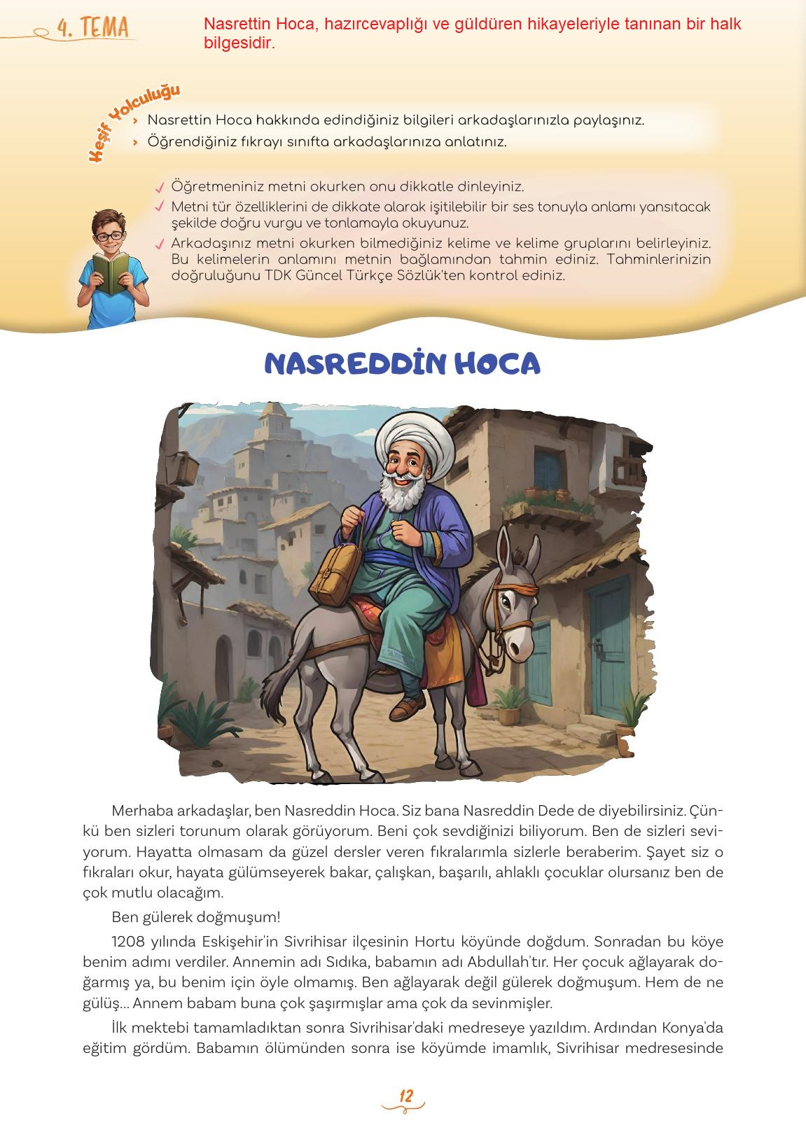 5. Sınıf Meb Yayınları 2. Kitap Türkçe Ders Kitabı Sayfa 12 Cevapları