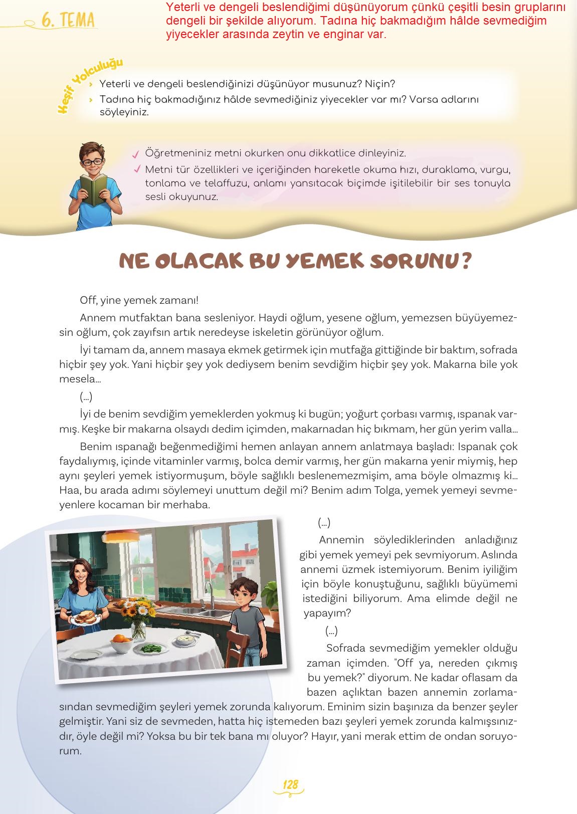 5. Sınıf Meb Yayınları 2. Kitap Türkçe Ders Kitabı Sayfa 128 Cevapları