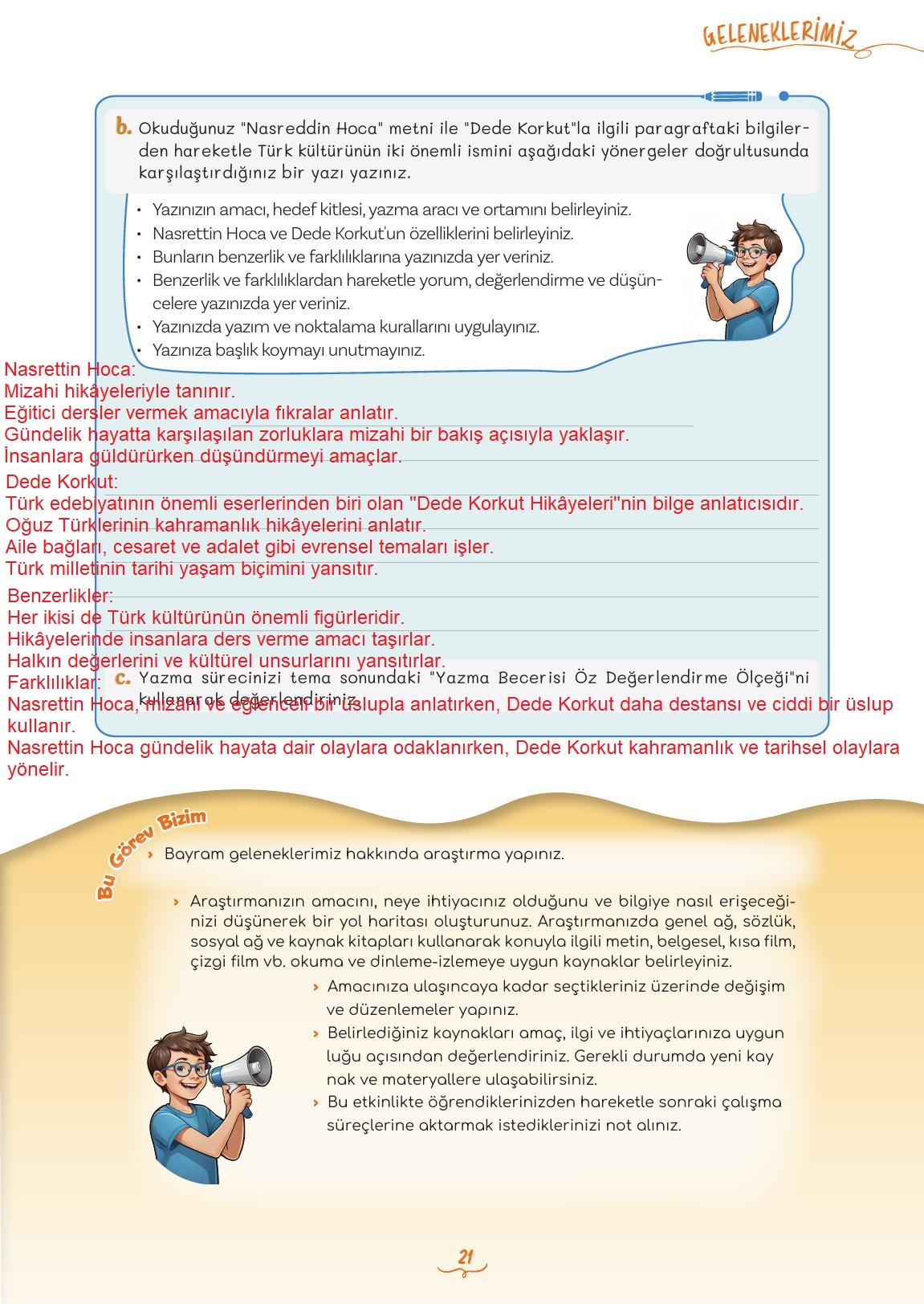 5. Sınıf Meb Yayınları 2. Kitap Türkçe Ders Kitabı Sayfa 21 Cevapları 5. Sınıf Meb Yayınları 2. Kitap Türkçe Ders Kitabı Sayfa 21 Cevapları