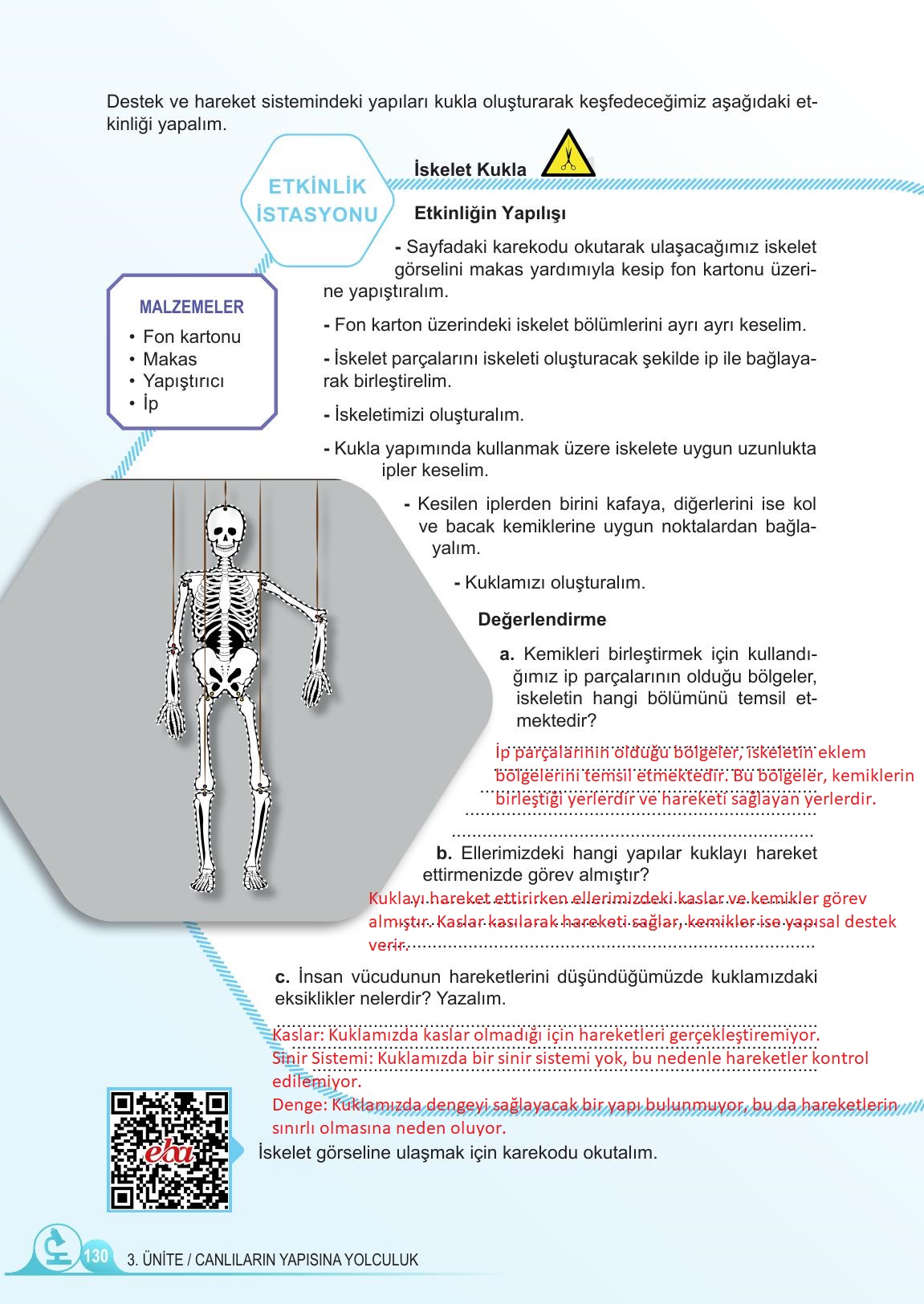 5. Sınıf Meb Yayınları Fen Bilimleri Ders Kitabı Sayfa 130 Cevapları