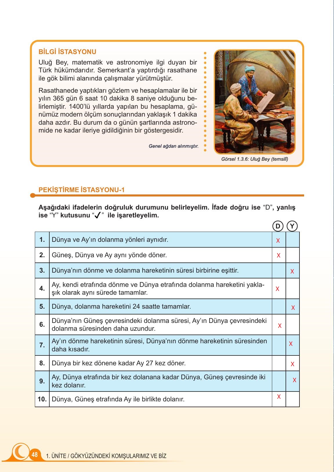 5. Sınıf Meb Yayınları Fen Bilimleri Ders Kitabı Sayfa 48 Cevapları