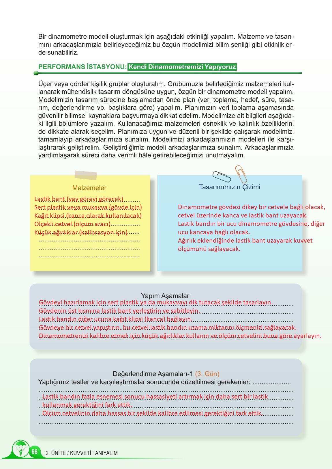 5. Sınıf Meb Yayınları Fen Bilimleri Ders Kitabı Sayfa 66 Cevapları