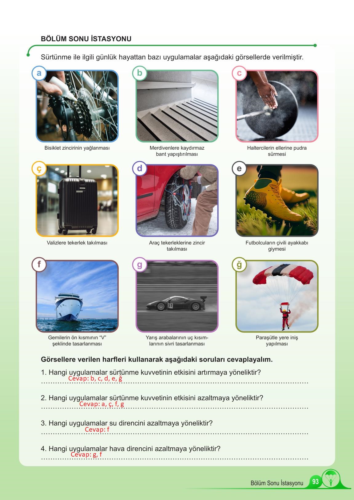 5. Sınıf Meb Yayınları Fen Bilimleri Ders Kitabı Sayfa 93 Cevapları